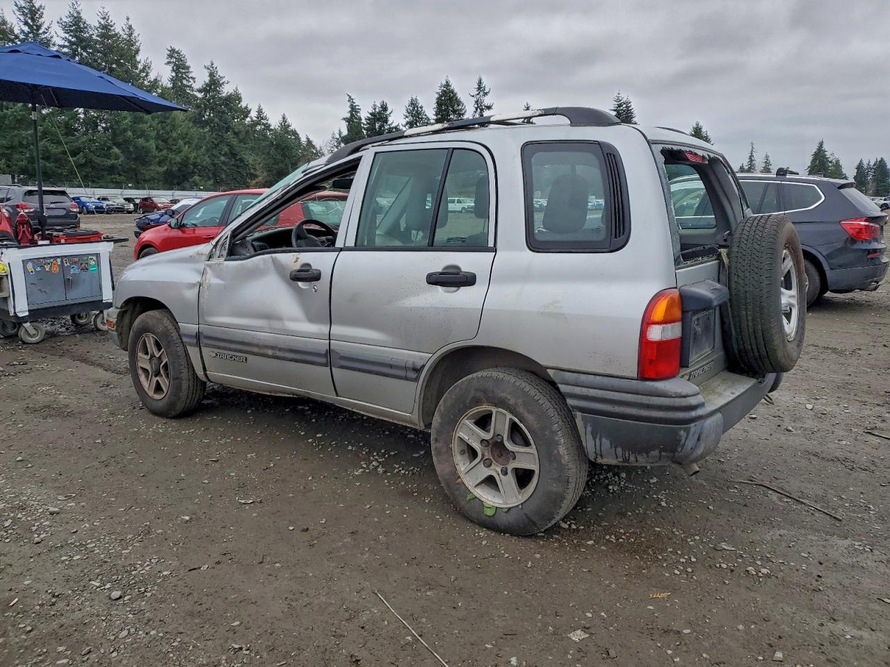 2002 Chevrolet Tracker Silver vin: 2CNBJ13C026911162