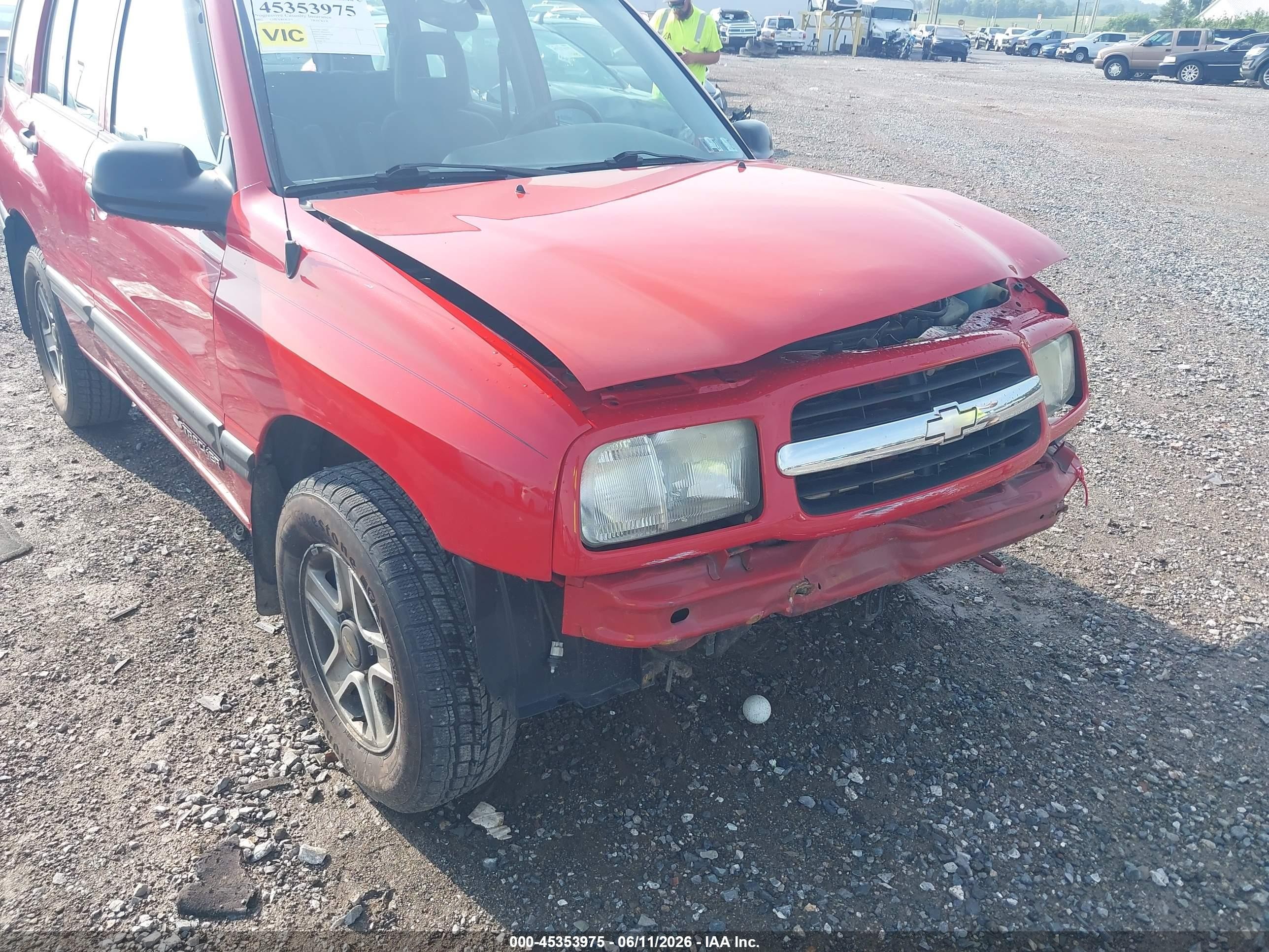 2002 Chevrolet Tracker Hard Top Base Красный vin: 2CNBJ13C226918369