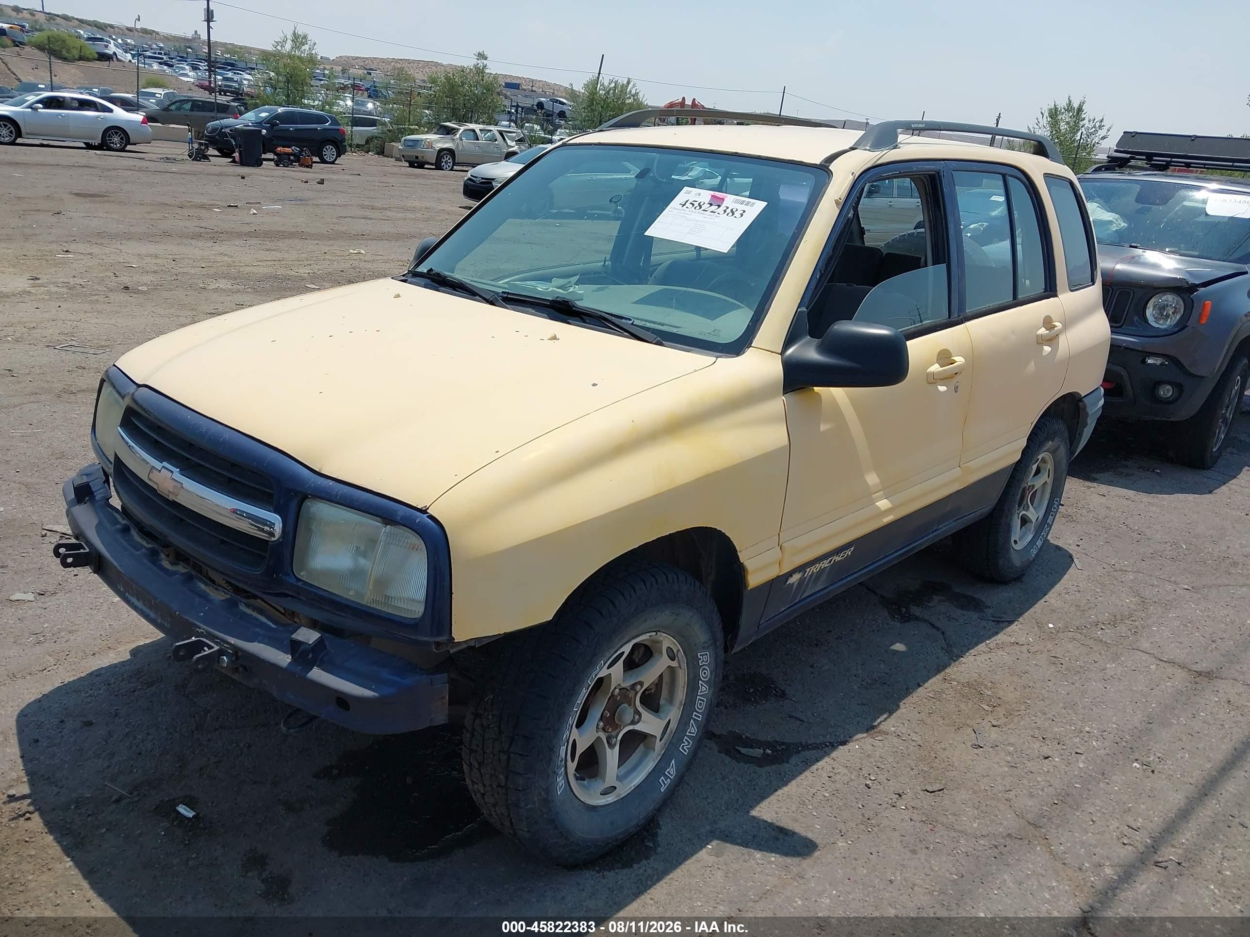2000 Chevrolet Tracker Hard Top Tan vin: 2CNBJ13C7Y6953501