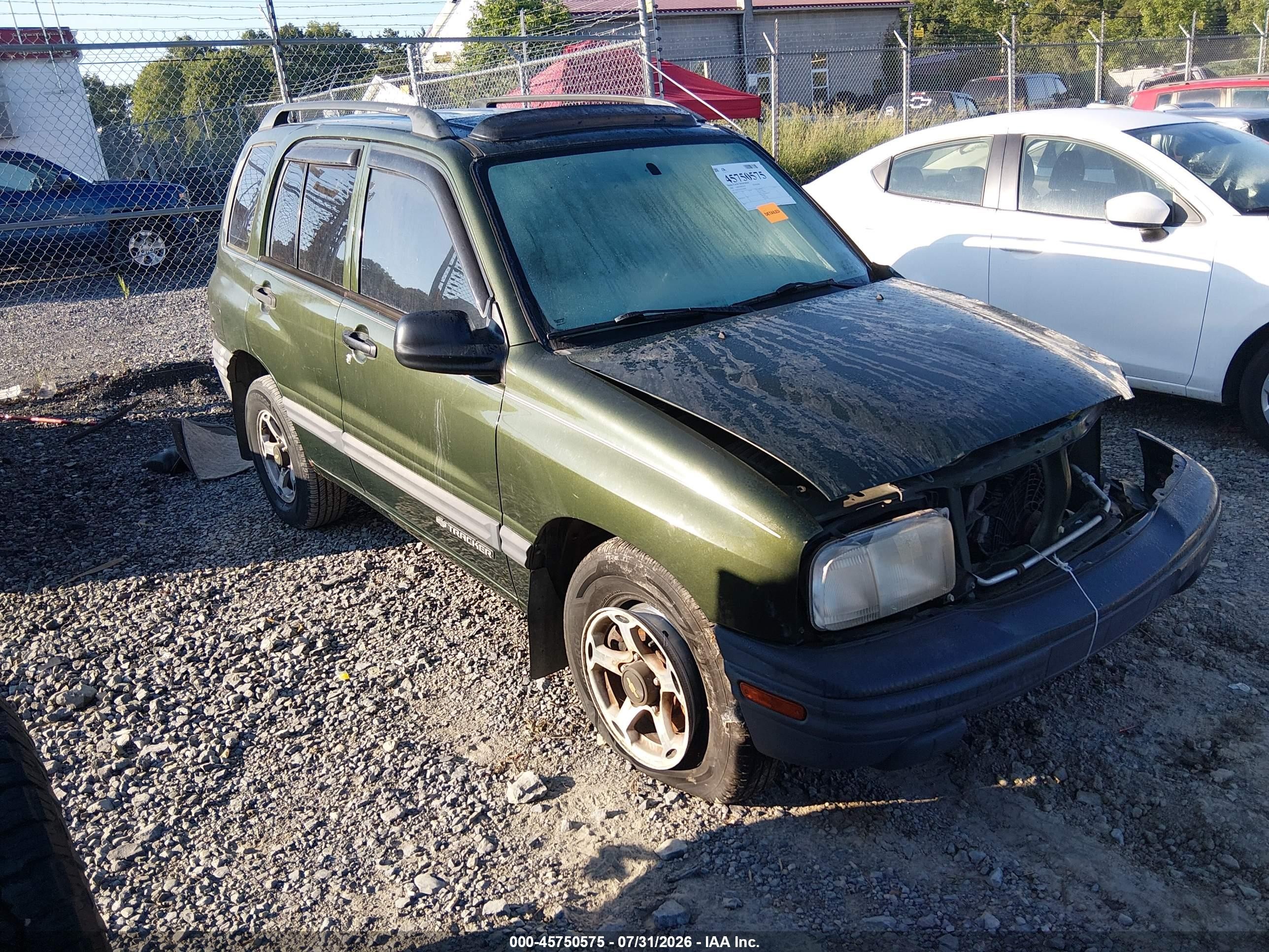 2000 Chevrolet Tracker Hard Top Green vin: 2CNBJ13C9Y6946968