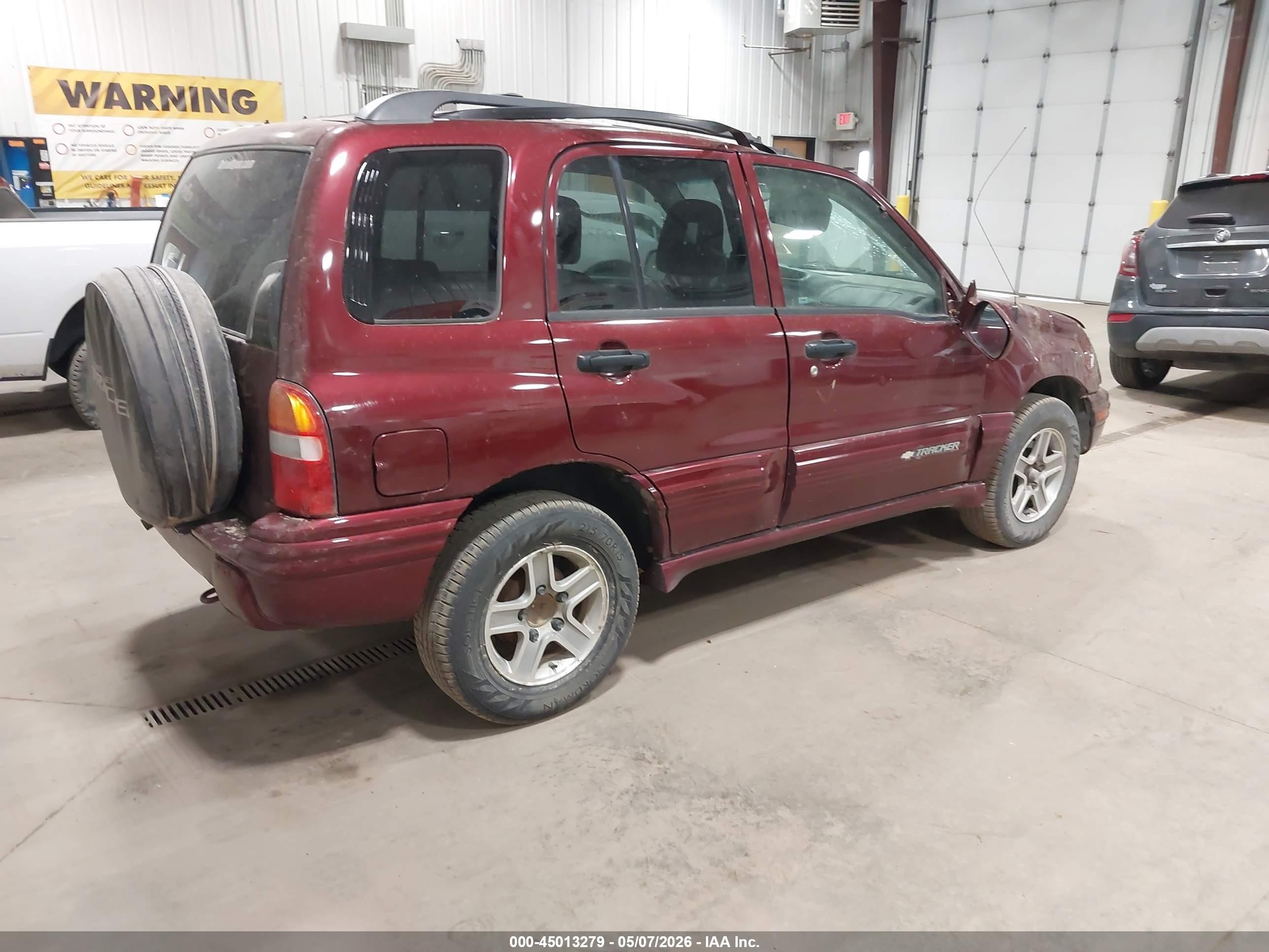 2003 Chevrolet Tracker Hard Top Lt Maroon vin: 2CNBJ634836934910