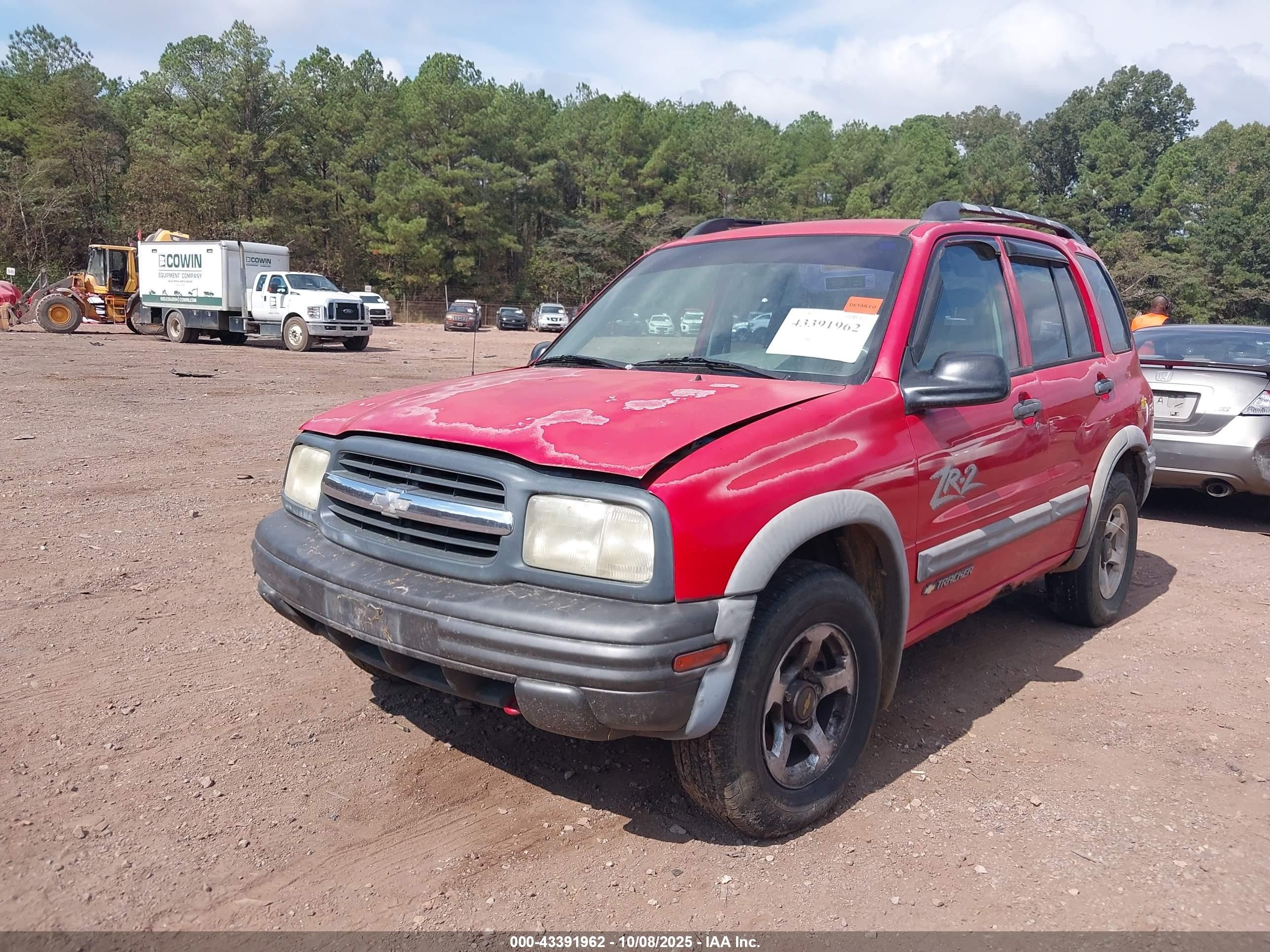 2002 Chevrolet Tracker Hard Top Zr2 Red vin: 2CNBJ734926902536