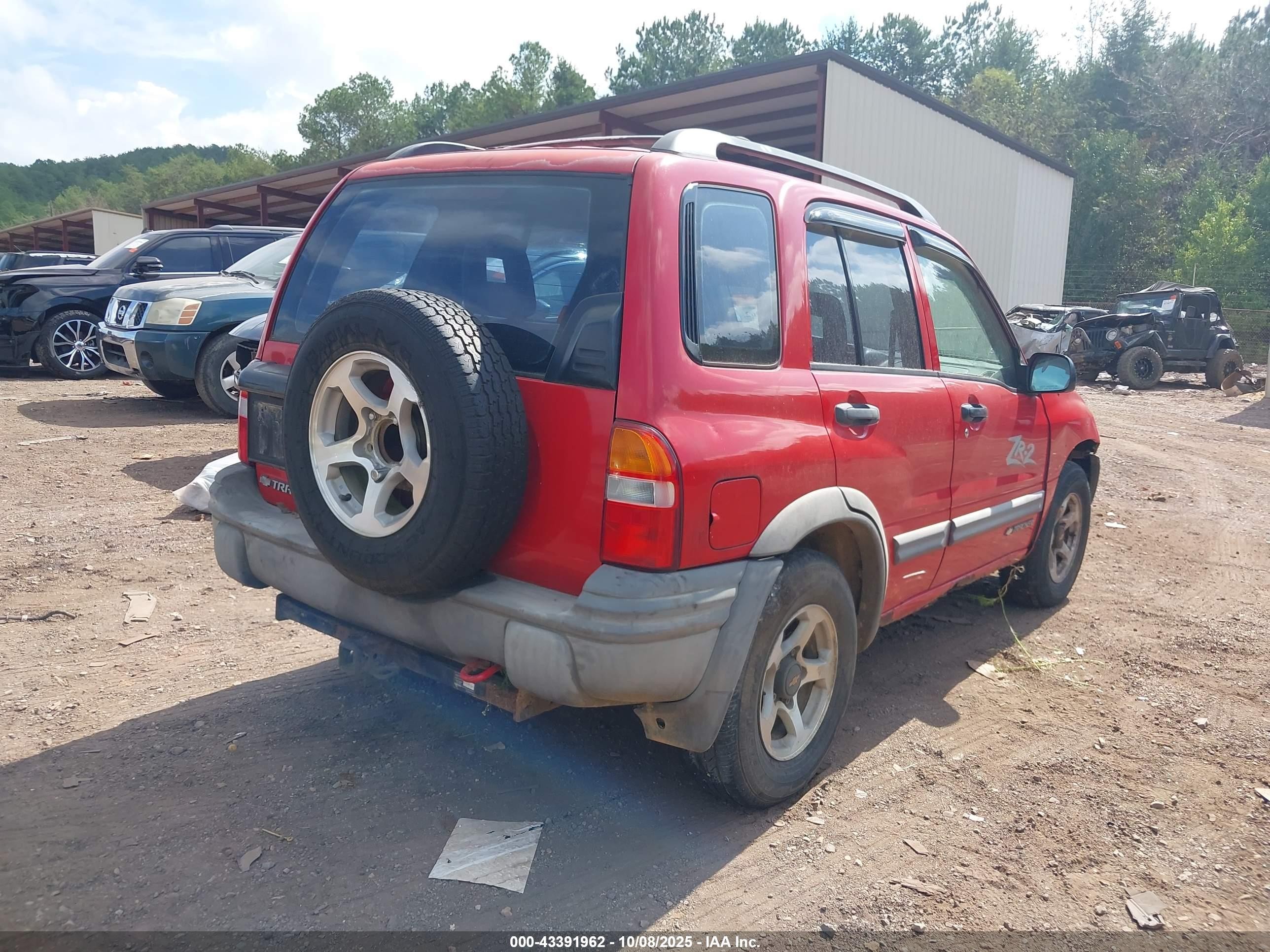 2002 Chevrolet Tracker Hard Top Zr2 Red vin: 2CNBJ734926902536