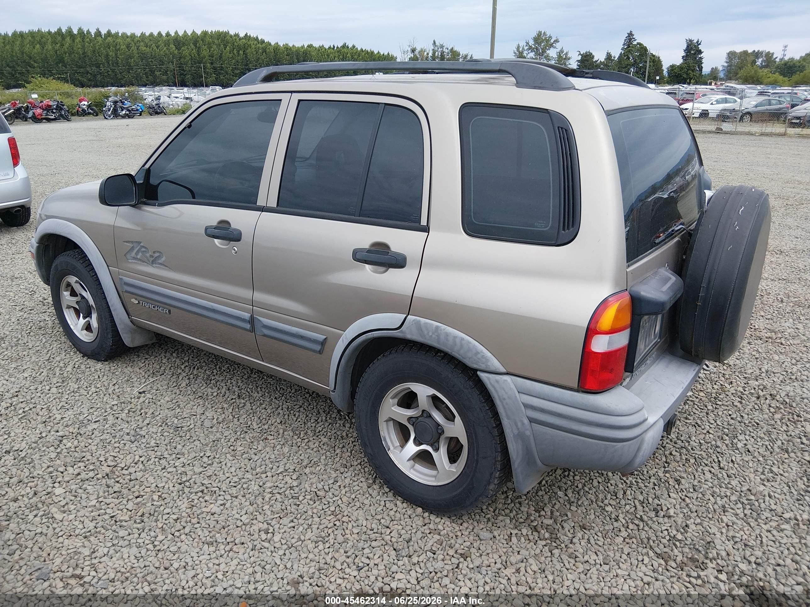2002 Chevrolet Tracker Hard Top Zr2 Желто-коричневый vin: 2CNBJ734926921460