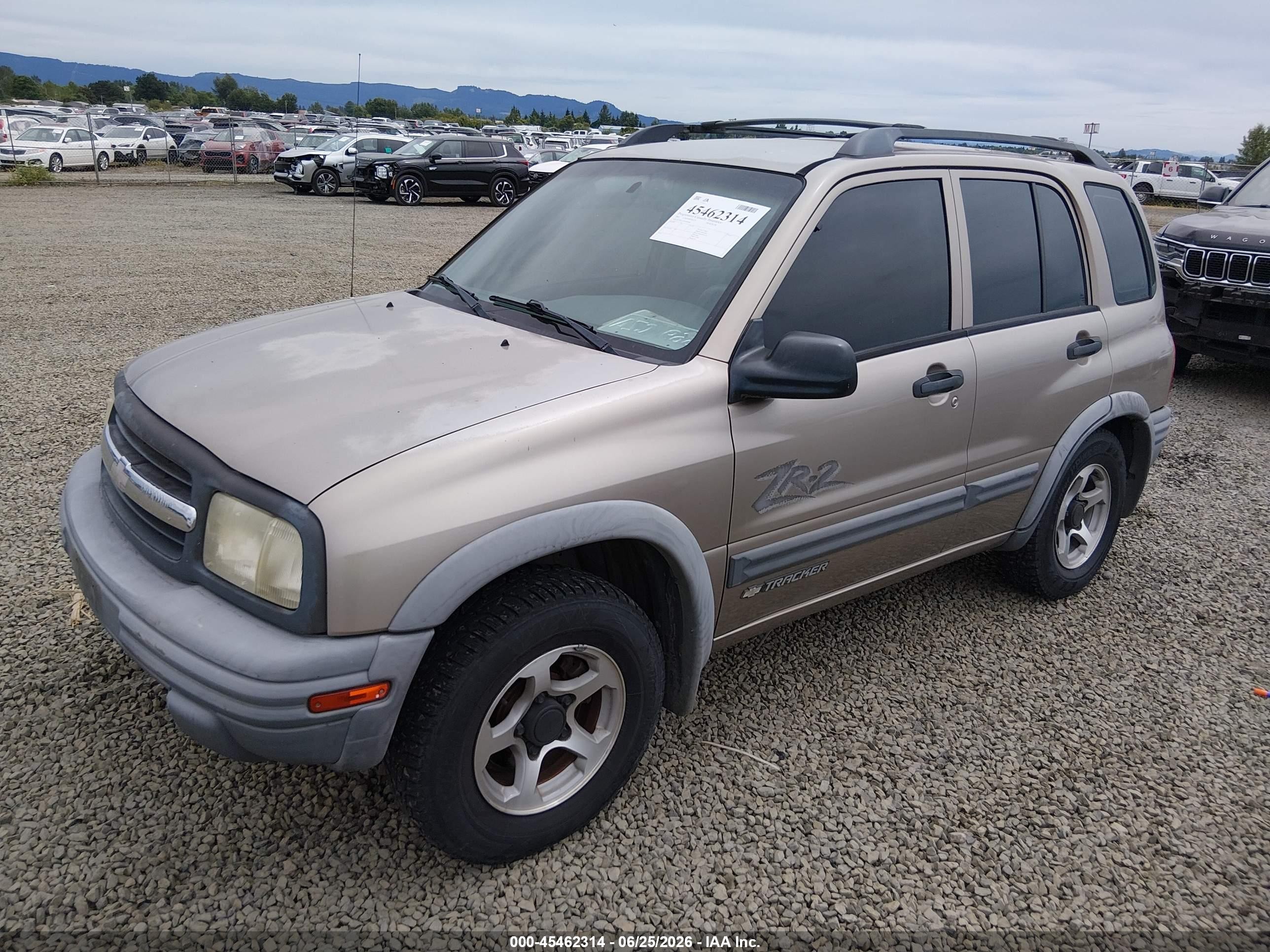 2002 Chevrolet Tracker Hard Top Zr2 Желто-коричневый vin: 2CNBJ734926921460