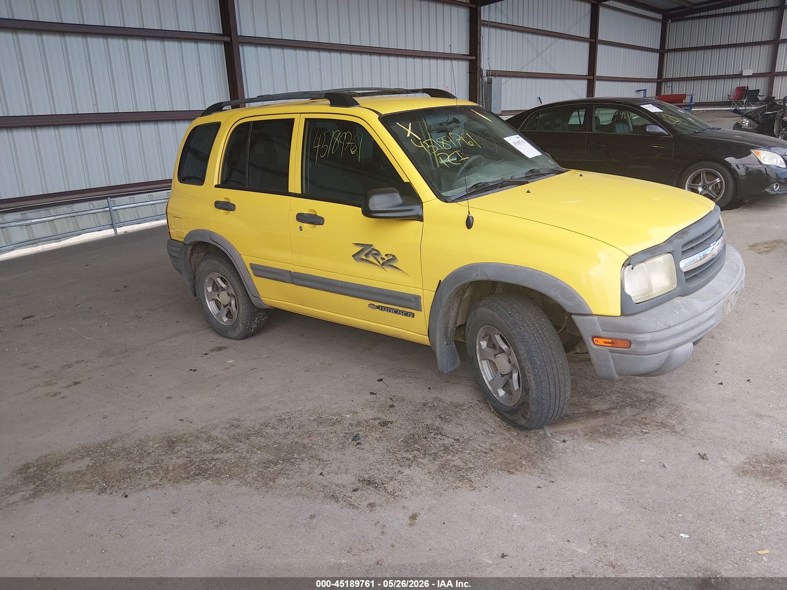 2003 Chevrolet Tracker Hard Top Zr2 Yellow vin: 2CNBJ734936936574