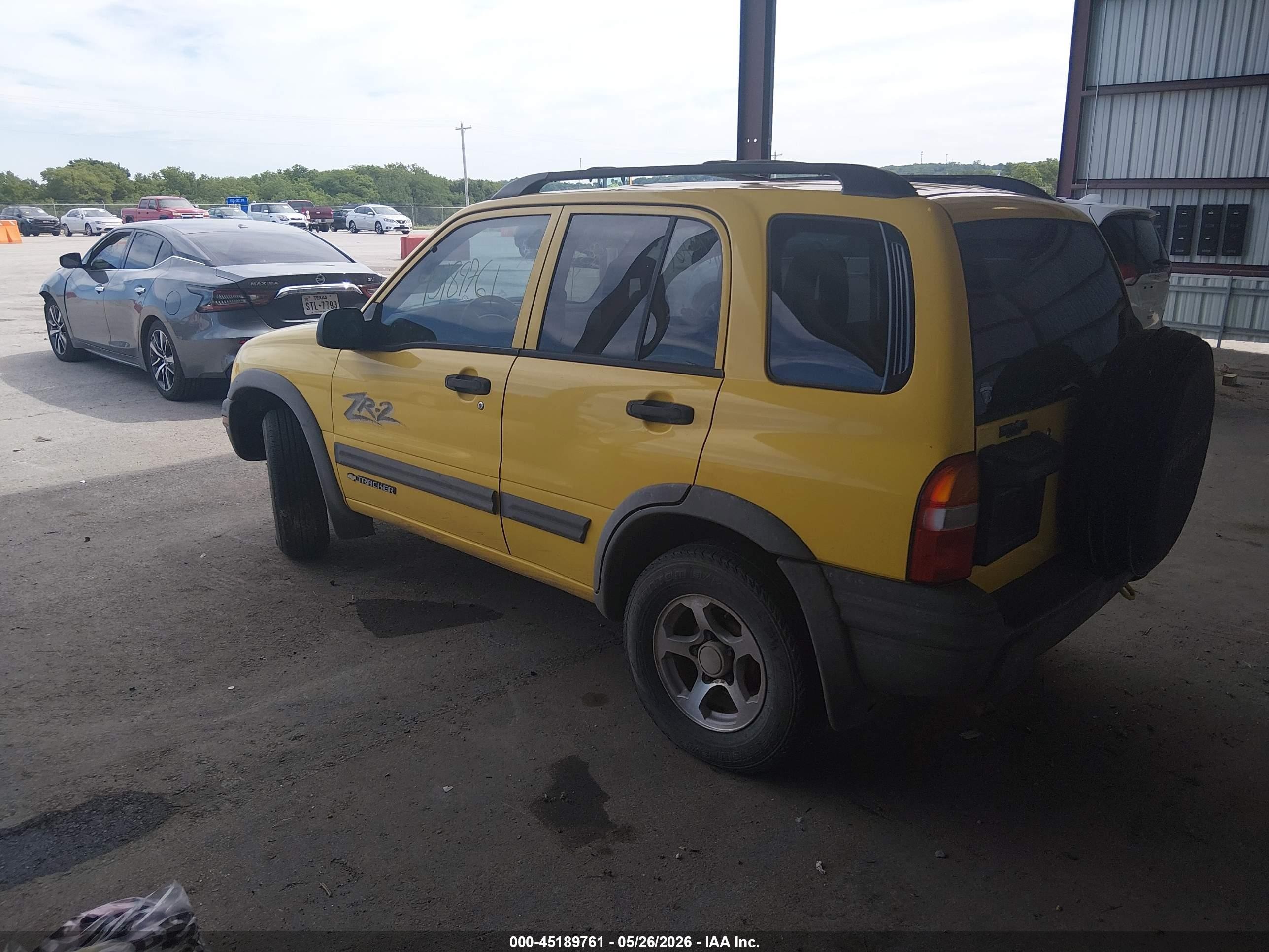 2003 Chevrolet Tracker Hard Top Zr2 Yellow vin: 2CNBJ734936936574
