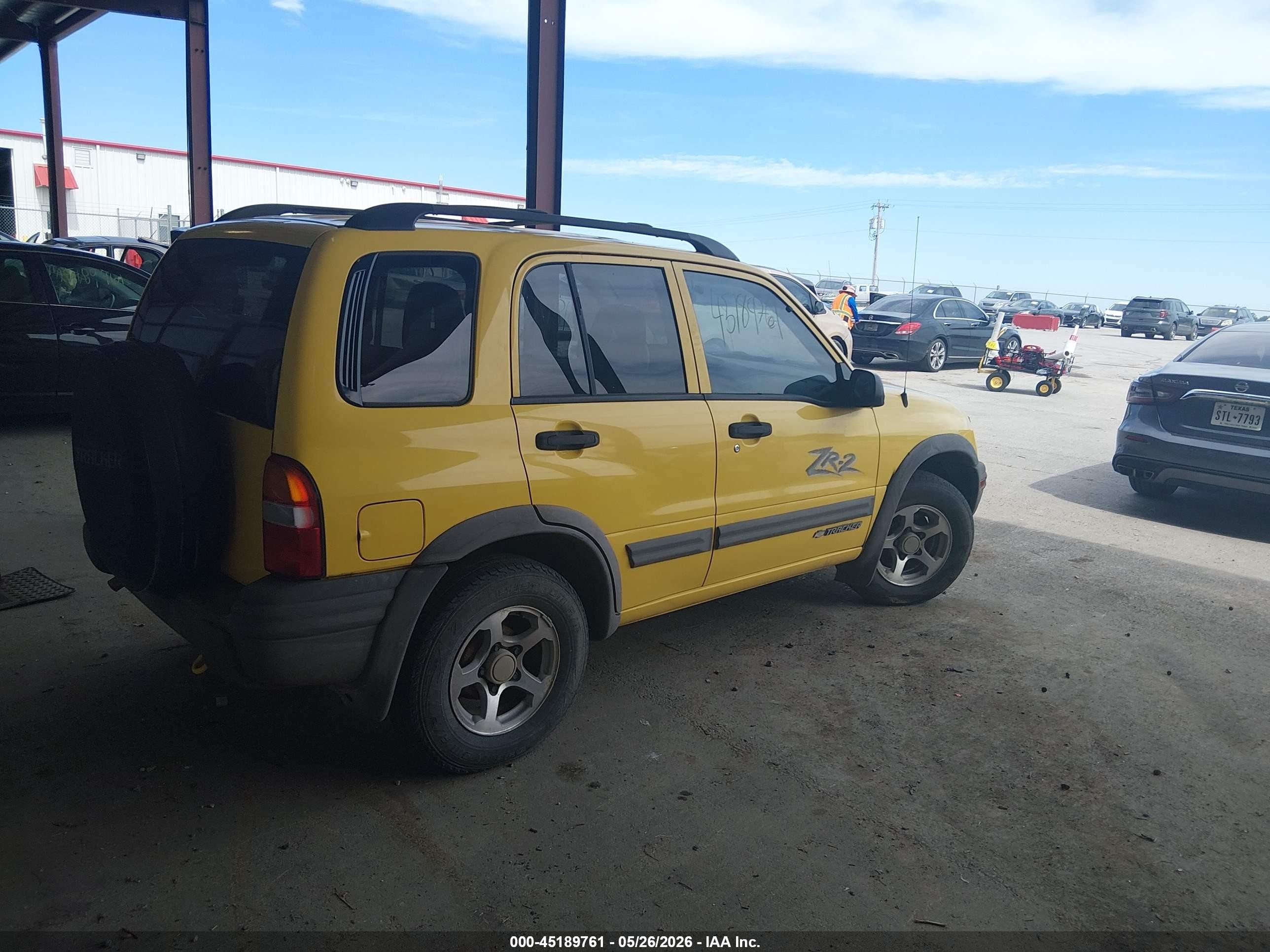 2003 Chevrolet Tracker Hard Top Zr2 Yellow vin: 2CNBJ734936936574
