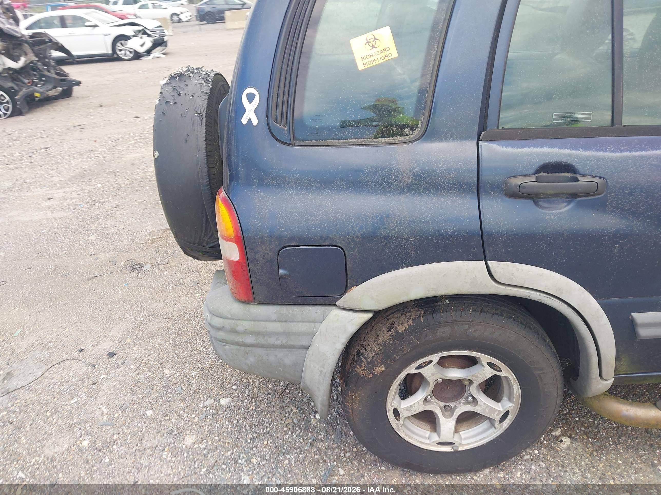 2001 Chevrolet Tracker Hard Top Zr2 Blue vin: 2CNBJ734X16954756