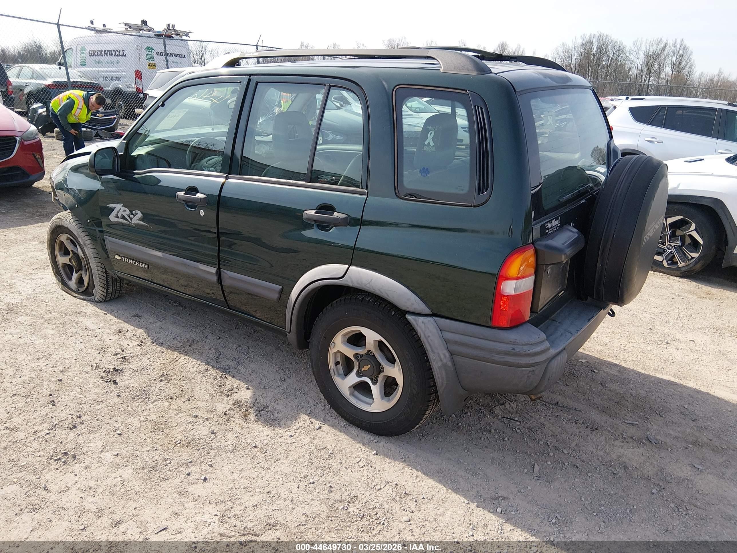 2002 Chevrolet Tracker Hard Top Zr2 Зеленый vin: 2CNBJ734X26931527