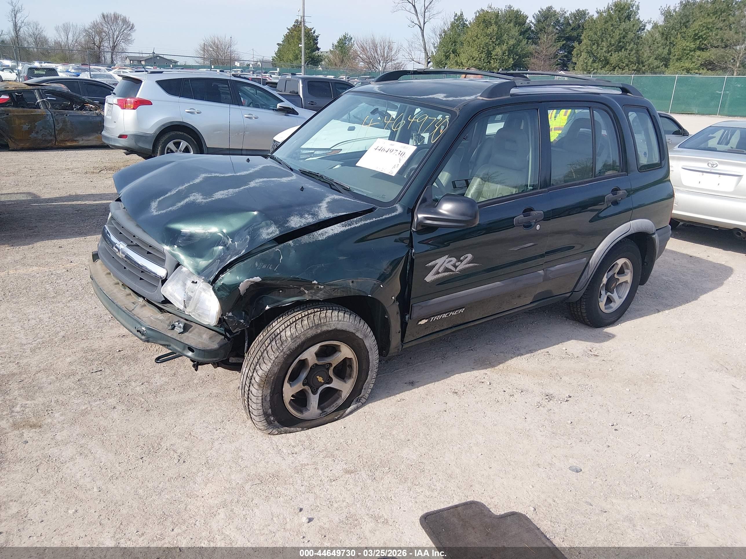 2002 Chevrolet Tracker Hard Top Zr2 Зеленый vin: 2CNBJ734X26931527