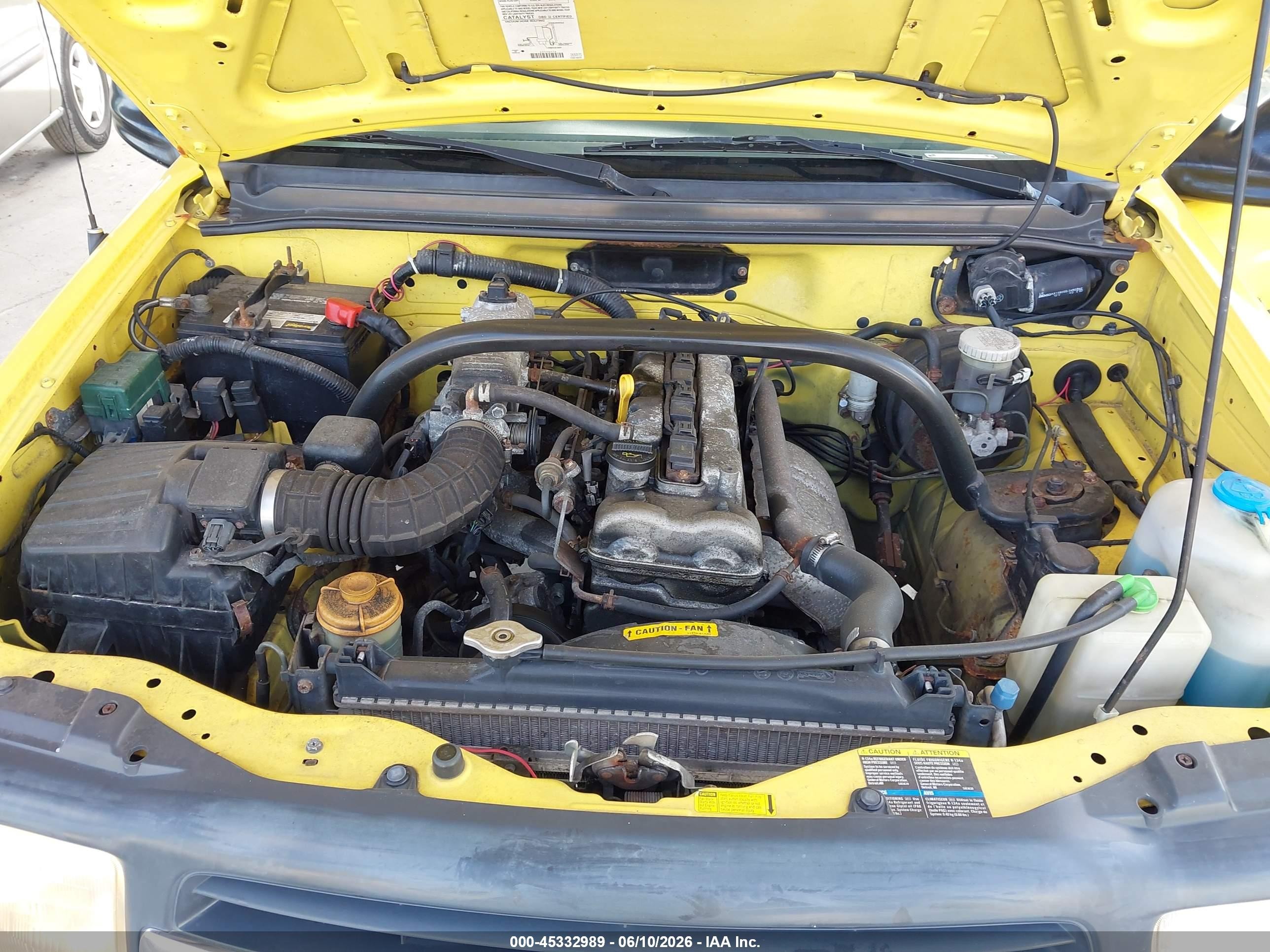 2002 Chevrolet Tracker Zr2 Yellow vin: 2CNBJ78C726945434