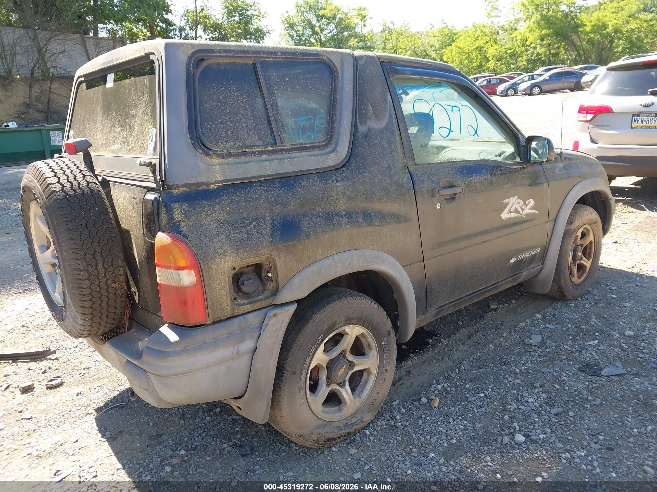 2002 Chevrolet Tracker Zr2 Black vin: 2CNBJ78C826925774