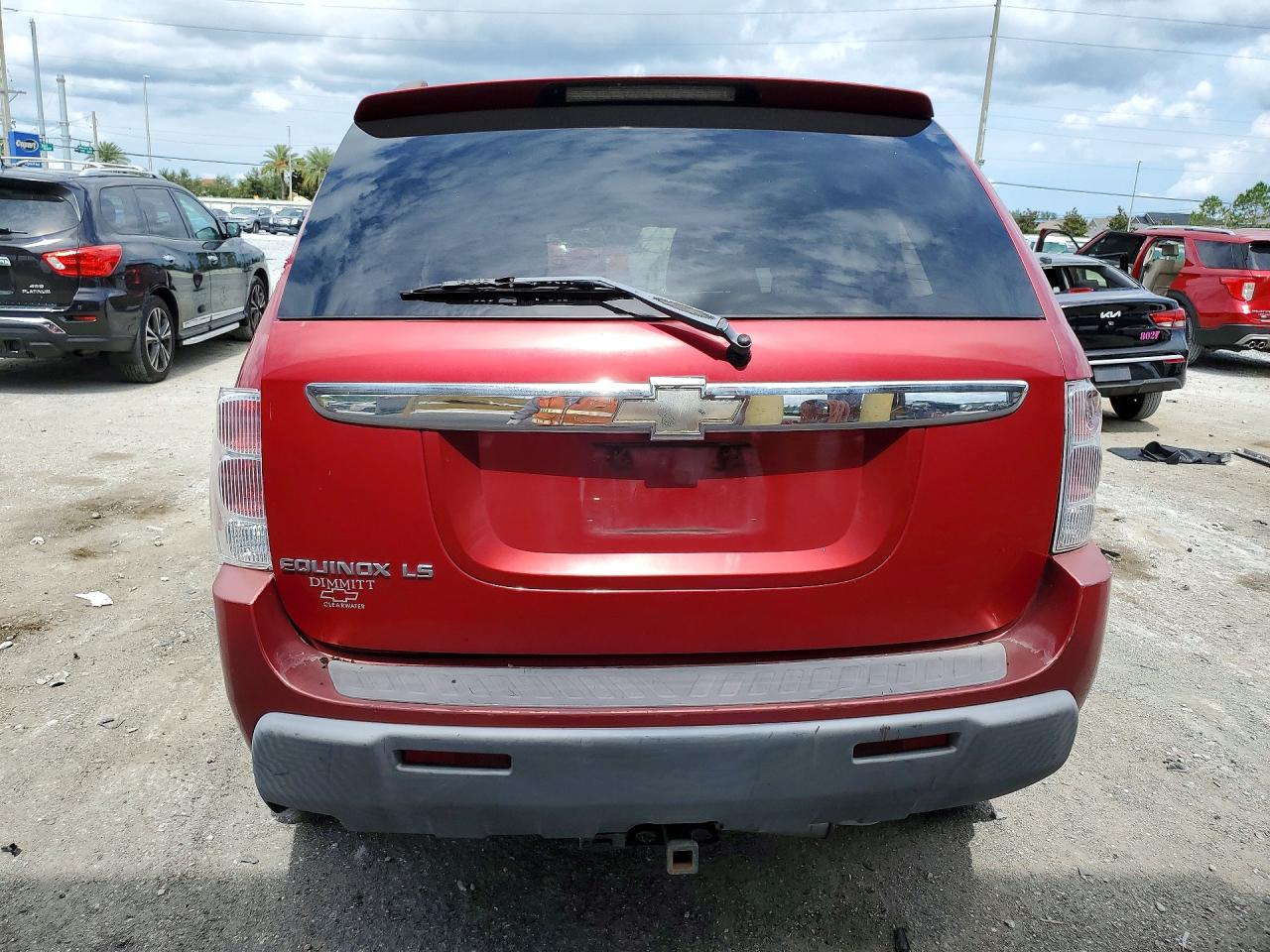 2005 Chevrolet Equinox Ls Red vin: 2CNDL13F056114430
