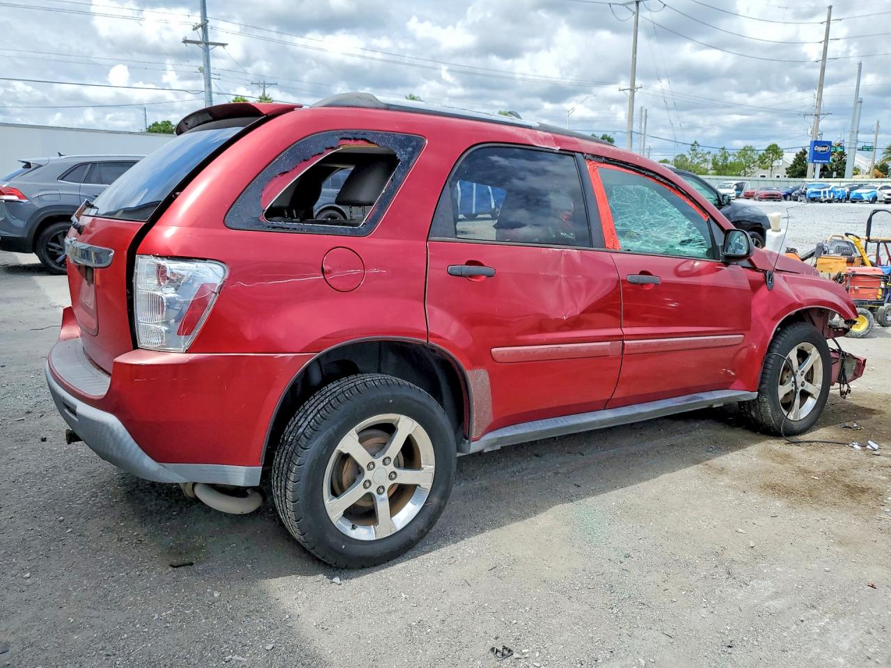 2005 Chevrolet Equinox Ls Red vin: 2CNDL13F056114430