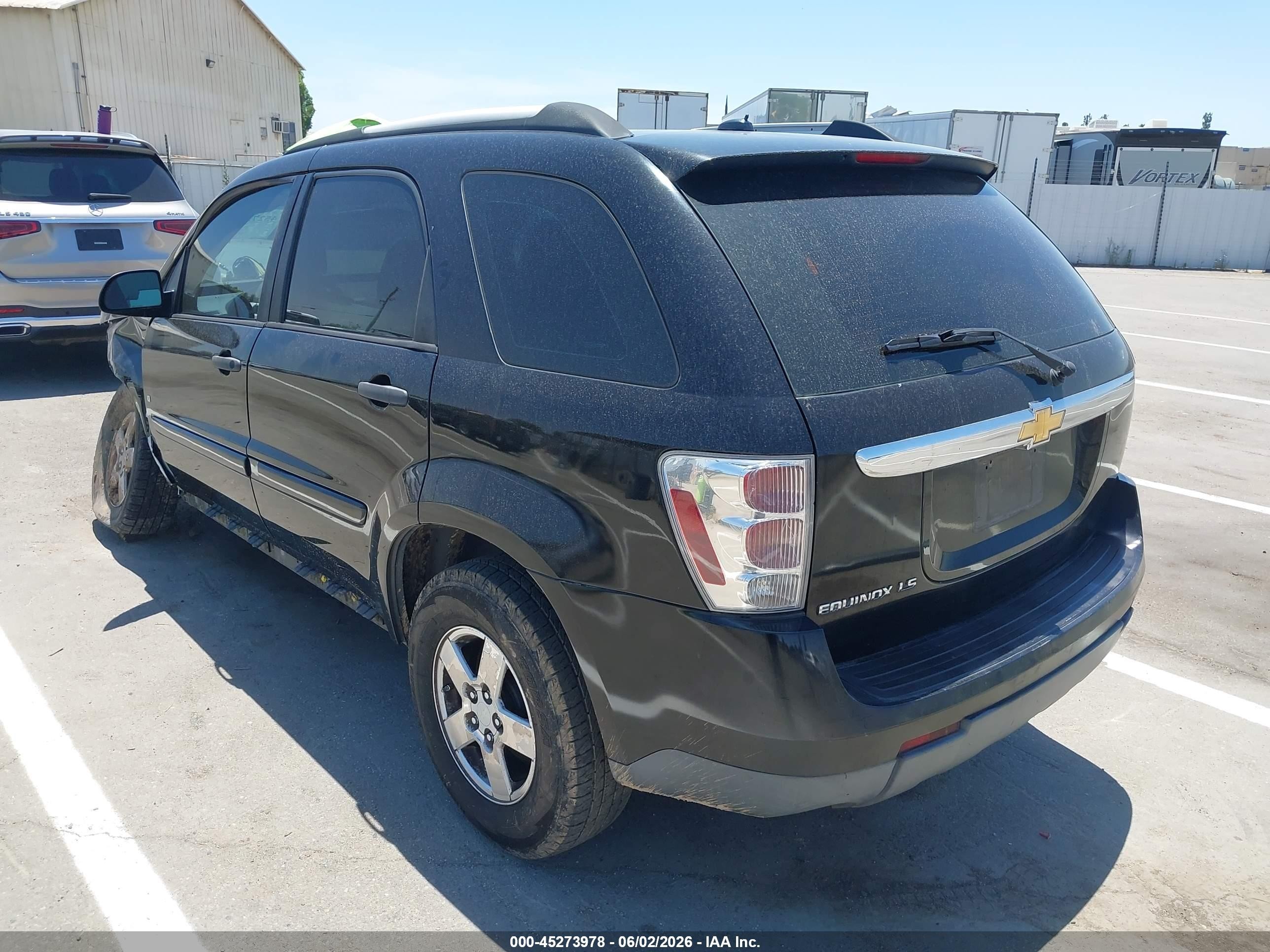 2007 Chevrolet Equinox Ls Black vin: 2CNDL13F076055592