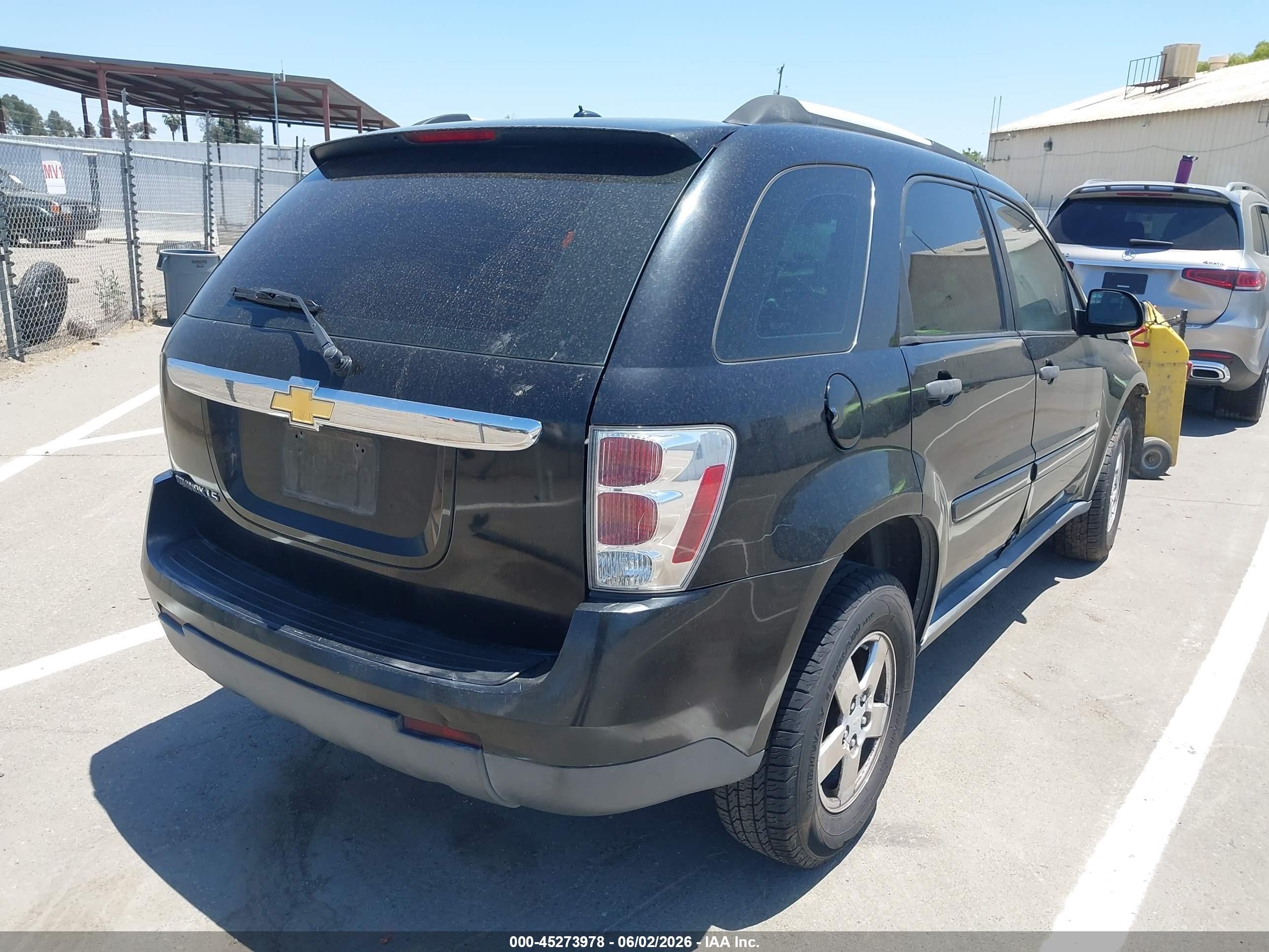 2007 Chevrolet Equinox Ls Black vin: 2CNDL13F076055592