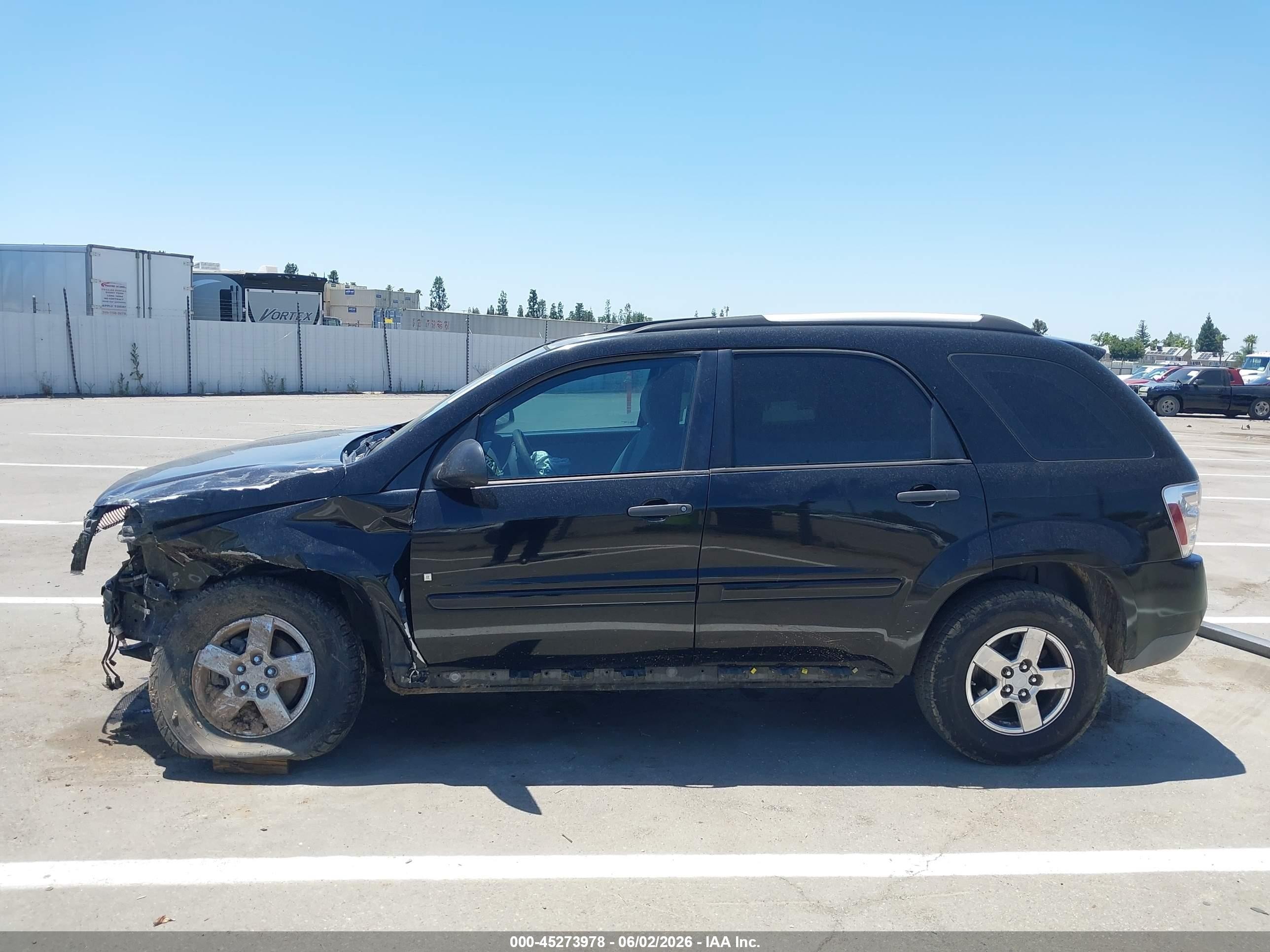 2007 Chevrolet Equinox Ls Black vin: 2CNDL13F076055592