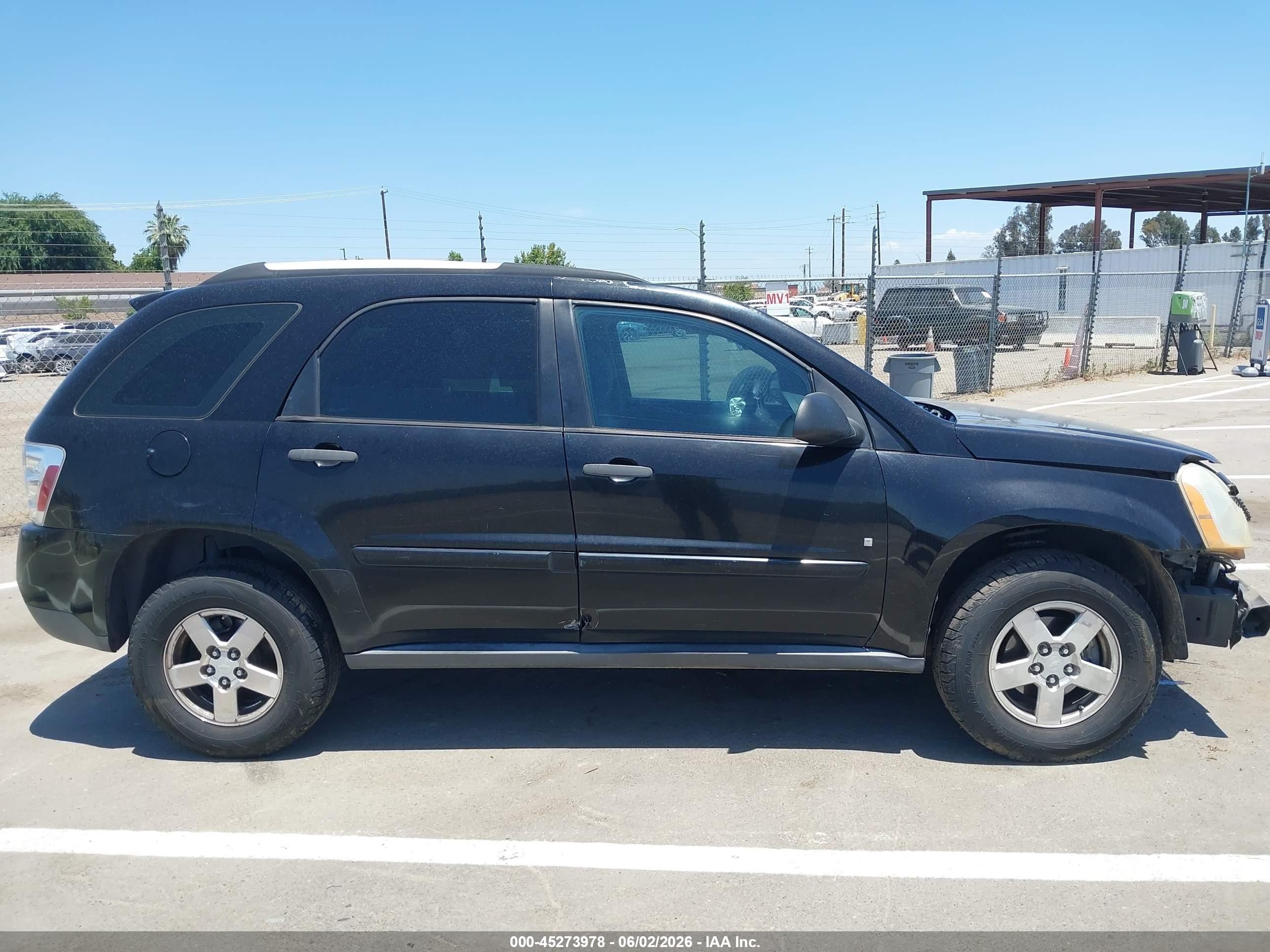 2007 Chevrolet Equinox Ls Black vin: 2CNDL13F076055592