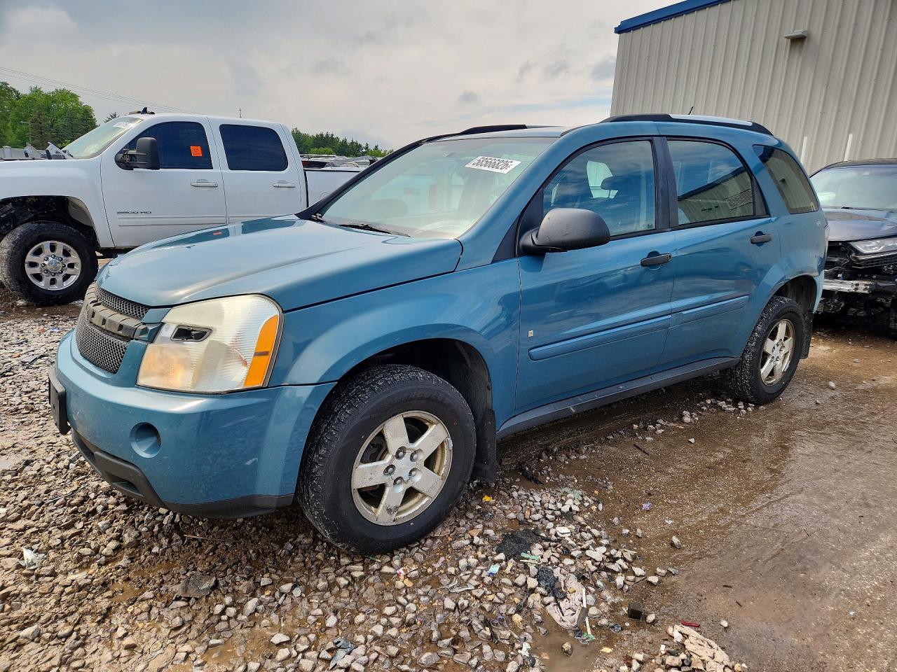 2008 Chevrolet Equinox Ls Blue vin: 2CNDL13F086026742