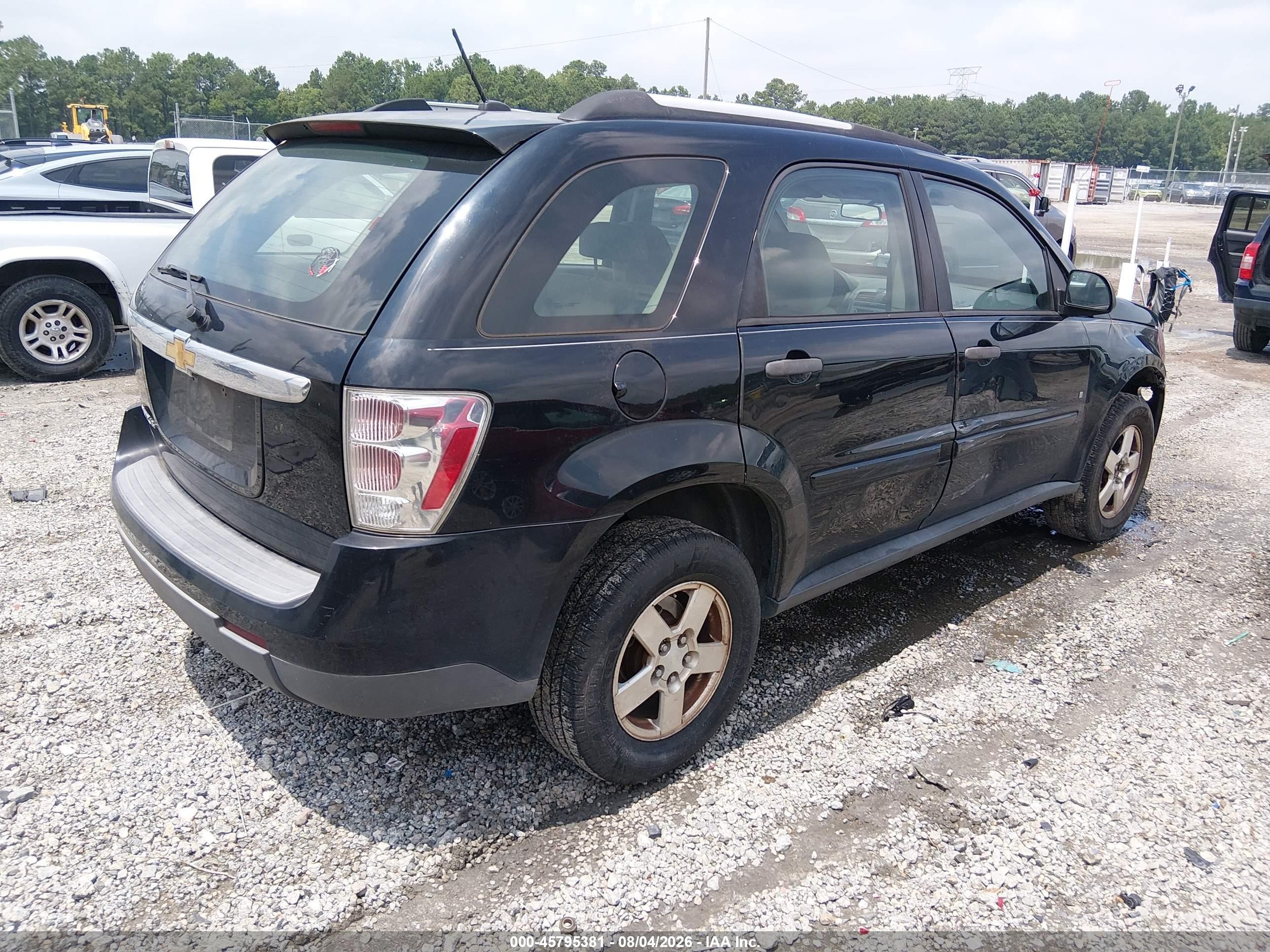 2007 Chevrolet Equinox Ls Black vin: 2CNDL13F176068142