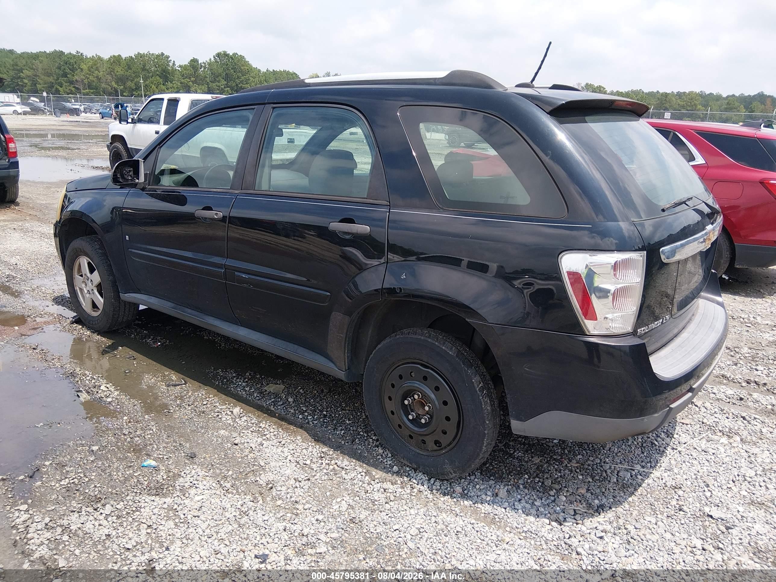 2007 Chevrolet Equinox Ls Black vin: 2CNDL13F176068142