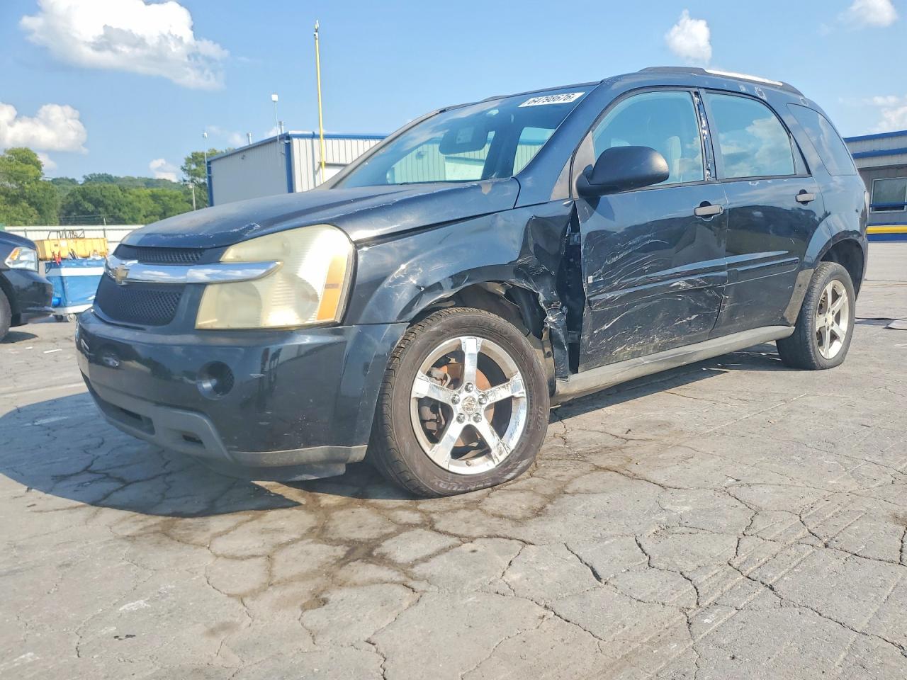 2007 Chevrolet Equinox Ls Black vin: 2CNDL13F176068156