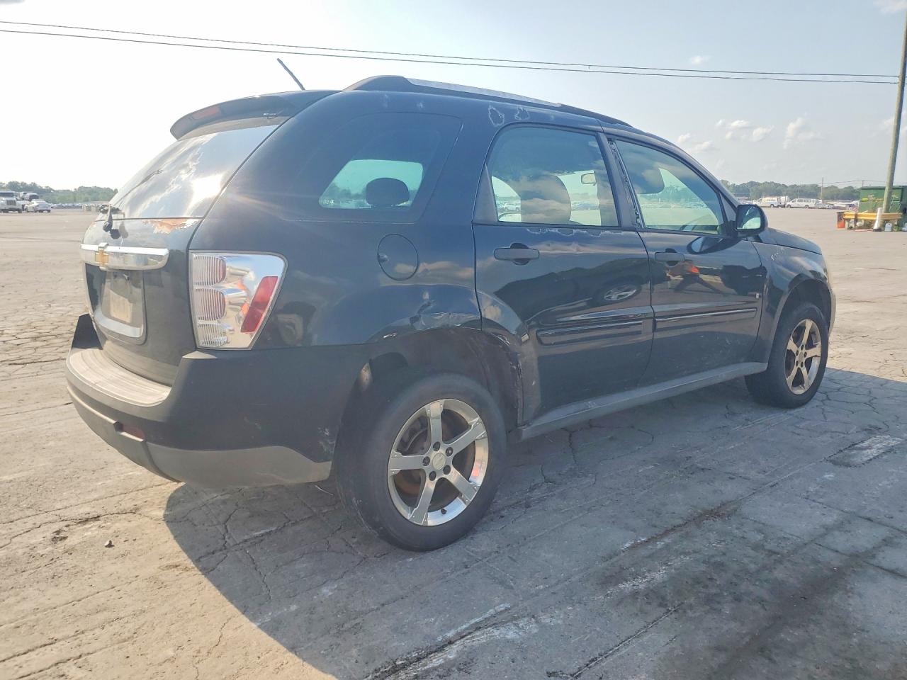2007 Chevrolet Equinox Ls Black vin: 2CNDL13F176068156