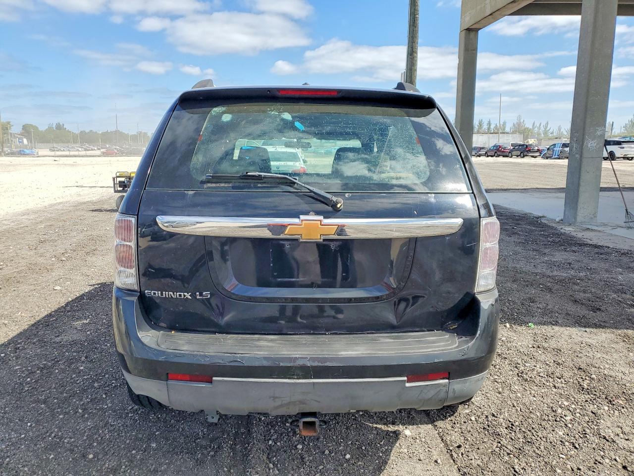 2007 Chevrolet Equinox Ls Black vin: 2CNDL13F176082803