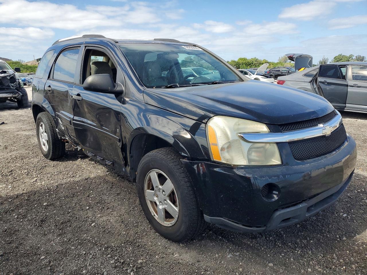 2007 Chevrolet Equinox Ls Black vin: 2CNDL13F176082803