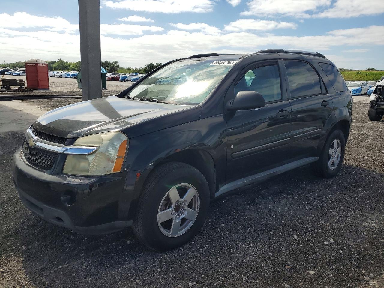 2007 Chevrolet Equinox Ls Black vin: 2CNDL13F176082803
