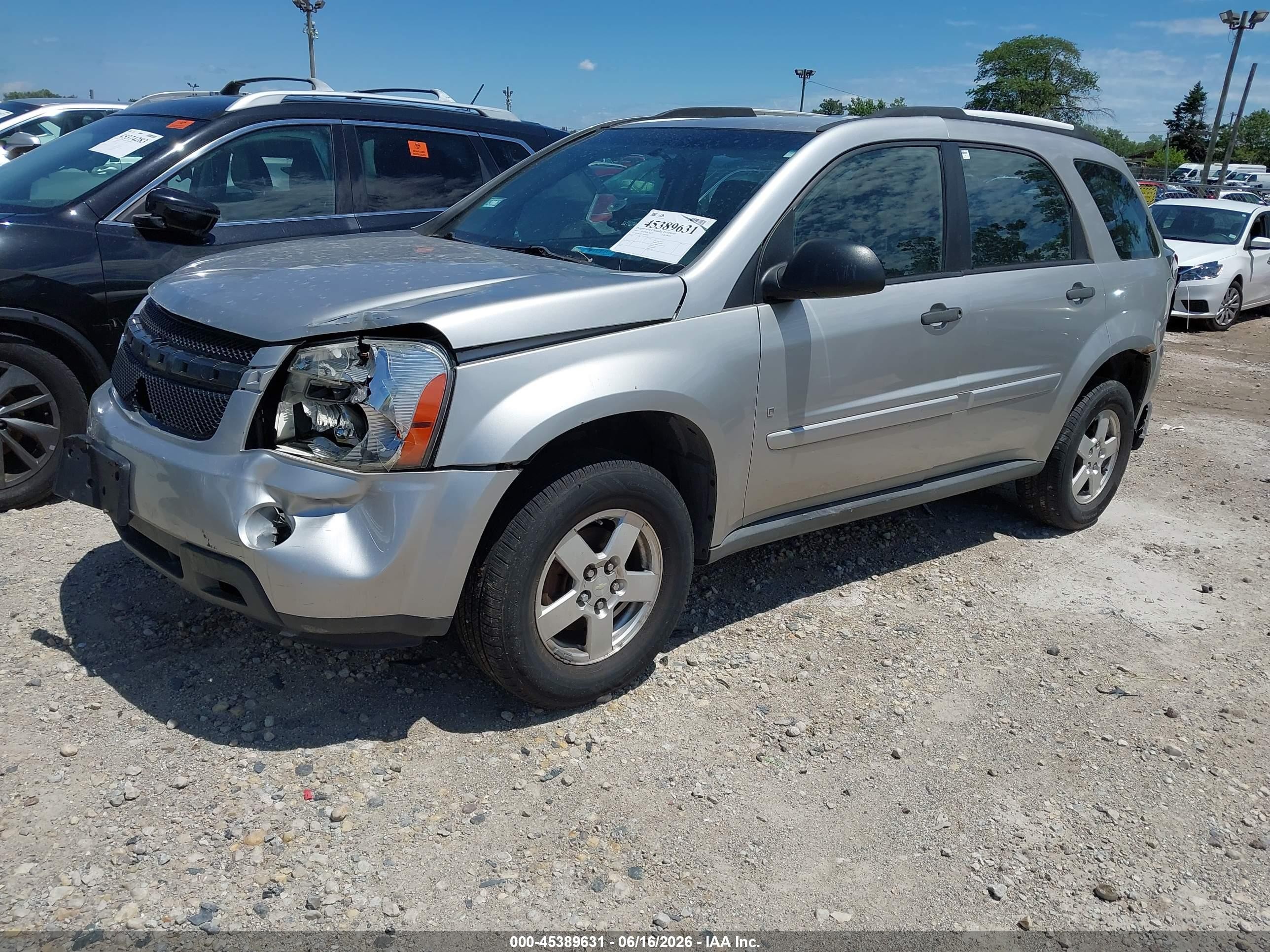 2007 Chevrolet Equinox Ls Silver vin: 2CNDL13F176091890