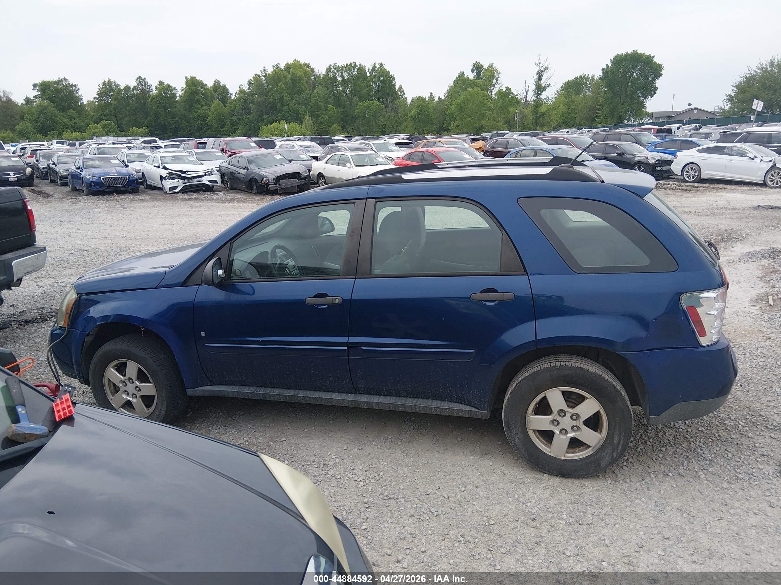 2008 Chevrolet Equinox Ls Blue vin: 2CNDL13F186012039