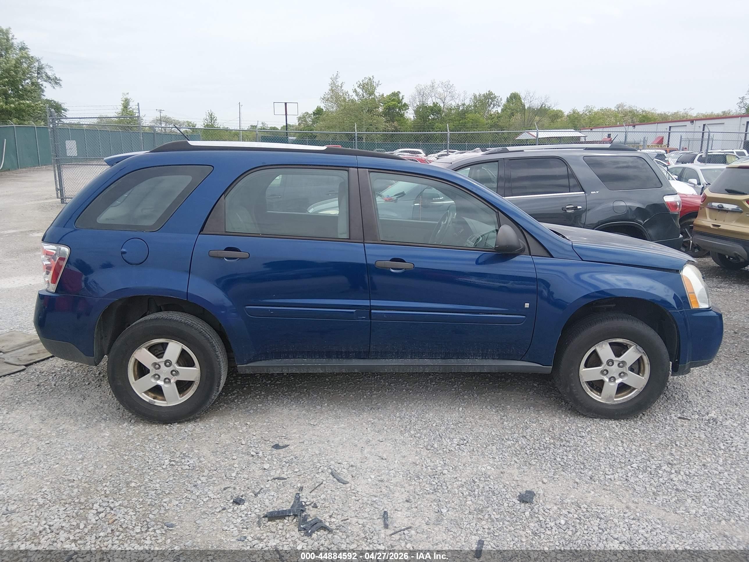 2008 Chevrolet Equinox Ls Blue vin: 2CNDL13F186012039