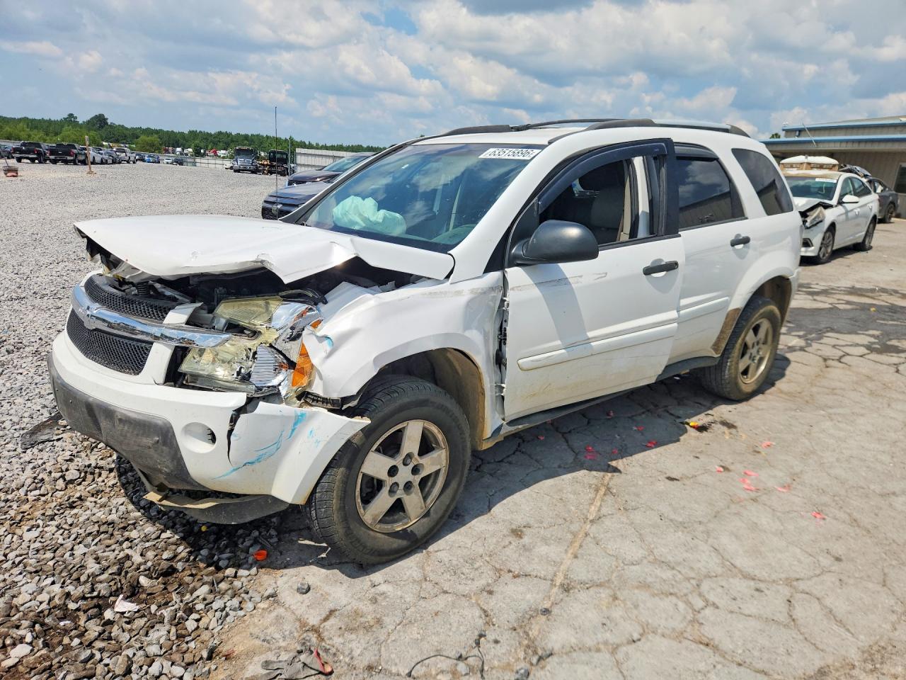 2005 Chevrolet Equinox Ls White vin: 2CNDL13F256138261