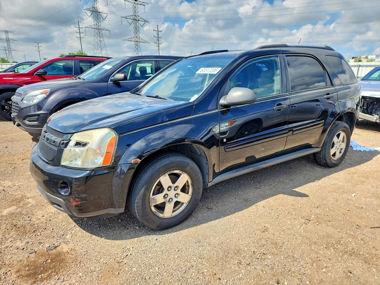 2007 Chevrolet Equinox Ls Black vin: 2CNDL13F276231073