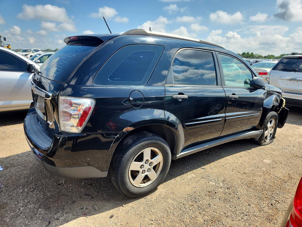 2007 Chevrolet Equinox Ls Black vin: 2CNDL13F276231073
