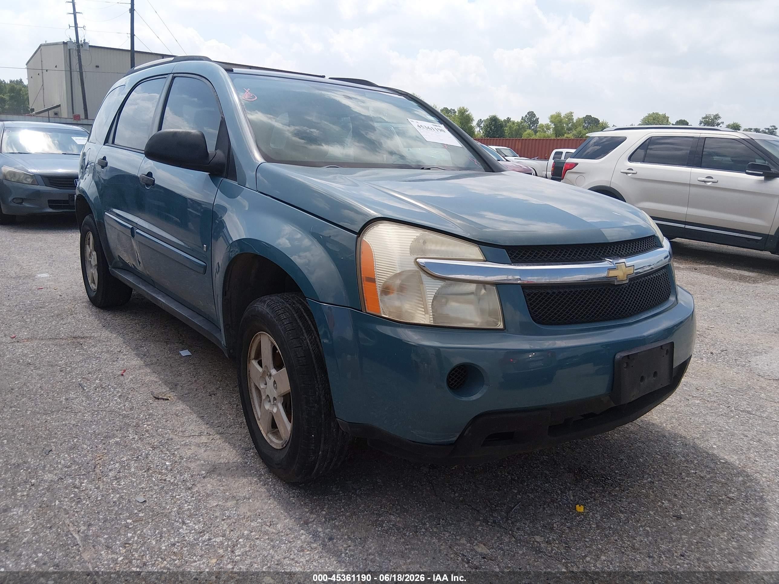 2008 Chevrolet Equinox Ls Light Blue vin: 2CNDL13F286038780