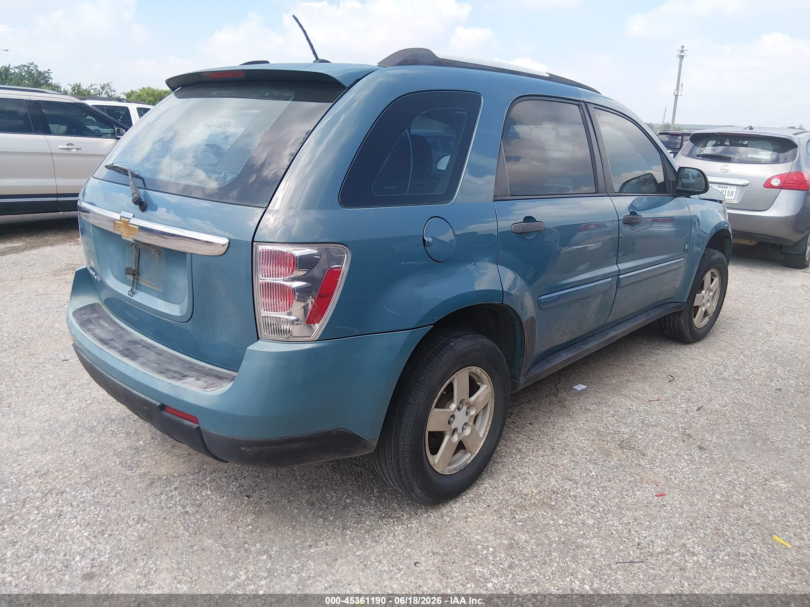 2008 Chevrolet Equinox Ls Light Blue vin: 2CNDL13F286038780