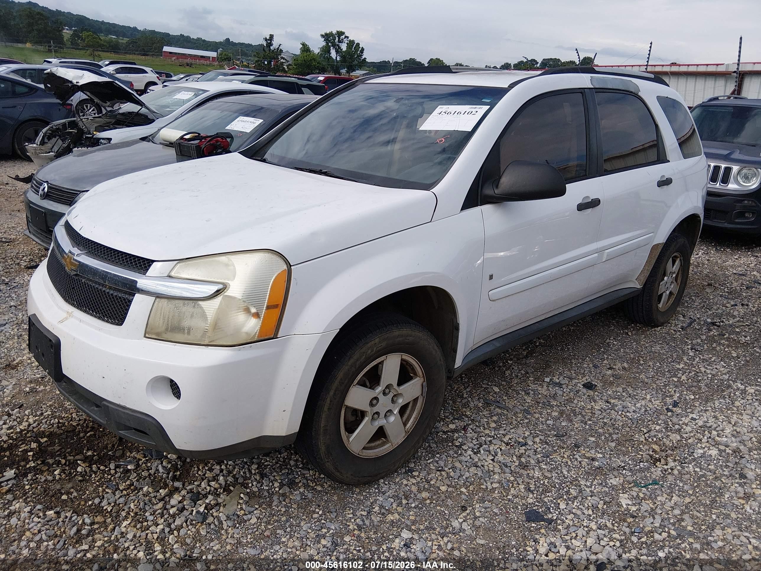 2009 Chevrolet Equinox Ls White vin: 2CNDL13F296232940