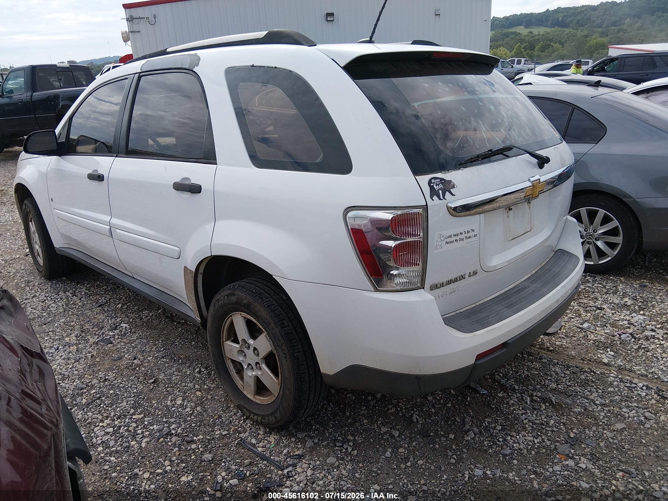 2009 Chevrolet Equinox Ls White vin: 2CNDL13F296232940
