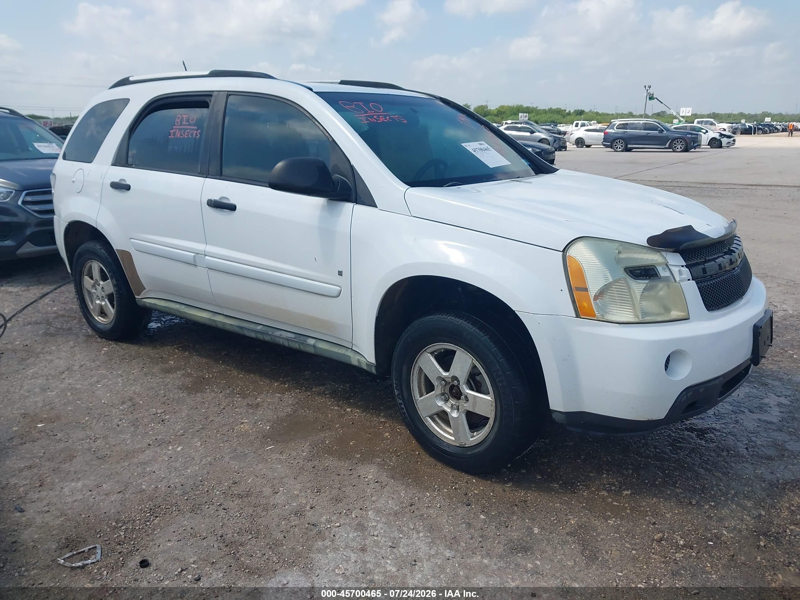 2007 Chevrolet Equinox Ls White vin: 2CNDL13F376007875