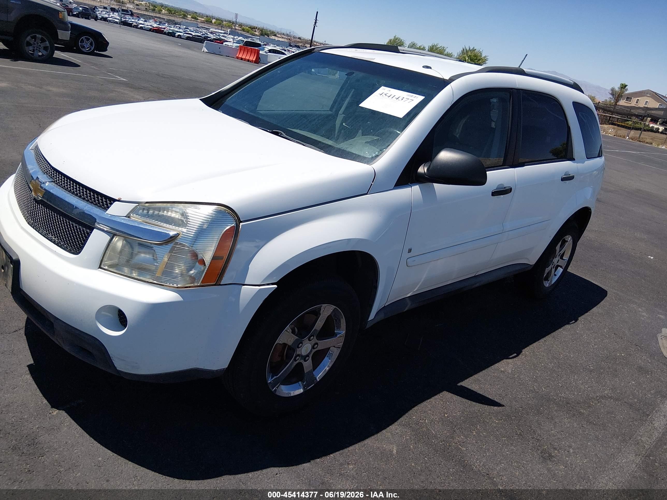 2007 Chevrolet Equinox Ls White vin: 2CNDL13F376047745