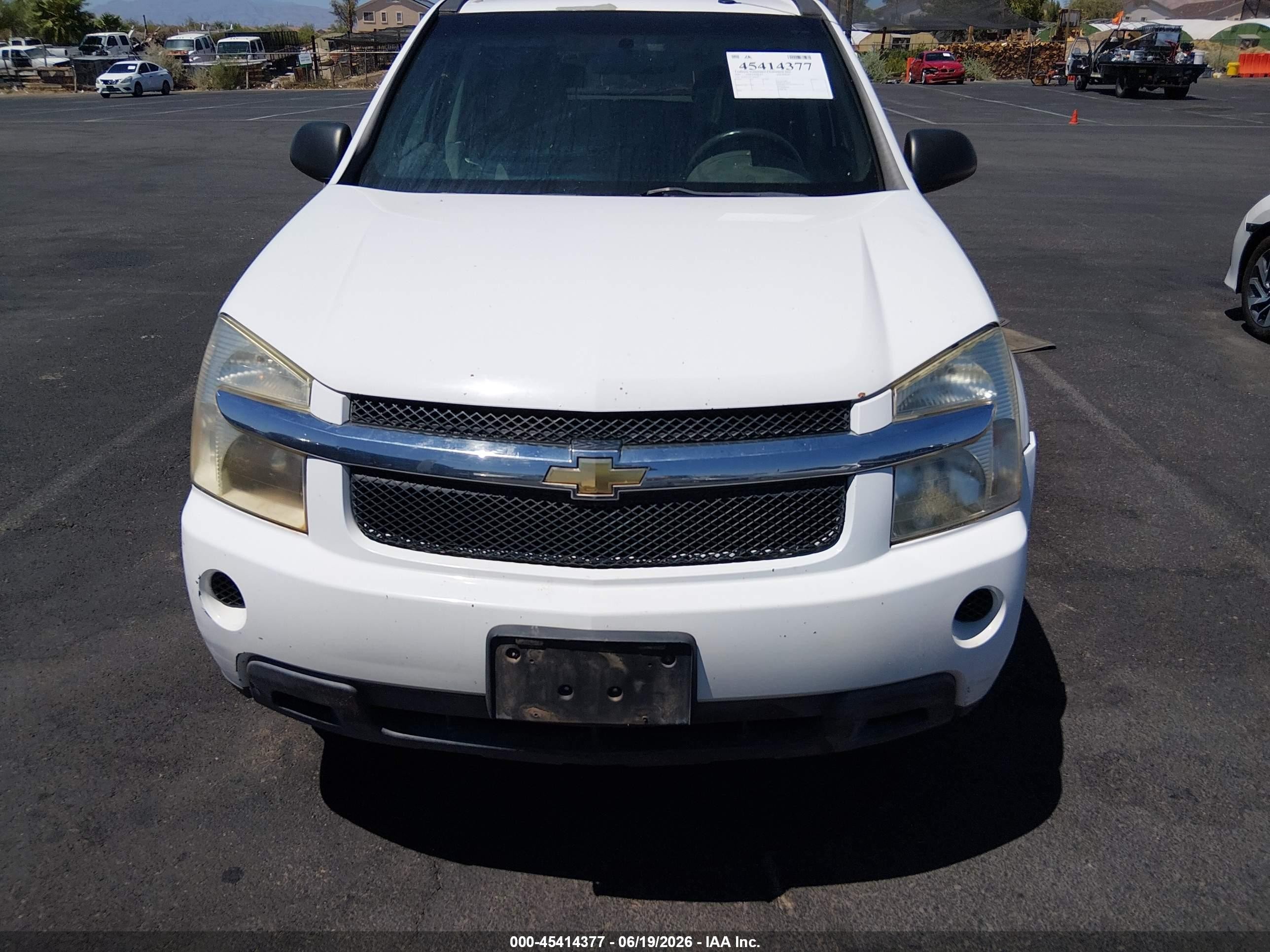 2007 Chevrolet Equinox Ls White vin: 2CNDL13F376047745