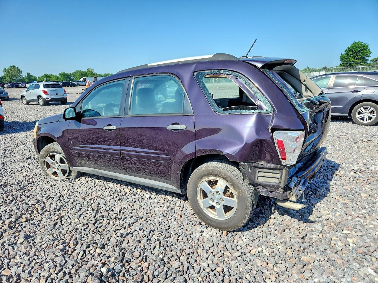 2007 Chevrolet Equinox Ls Purple vin: 2CNDL13F376092684