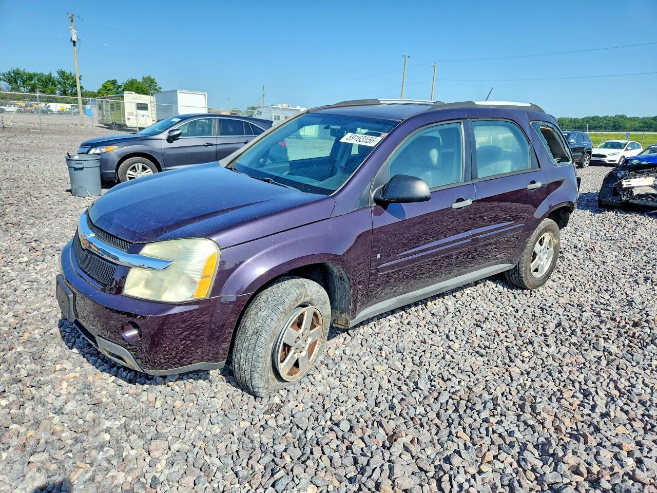 2007 Chevrolet Equinox Ls Purple vin: 2CNDL13F376092684