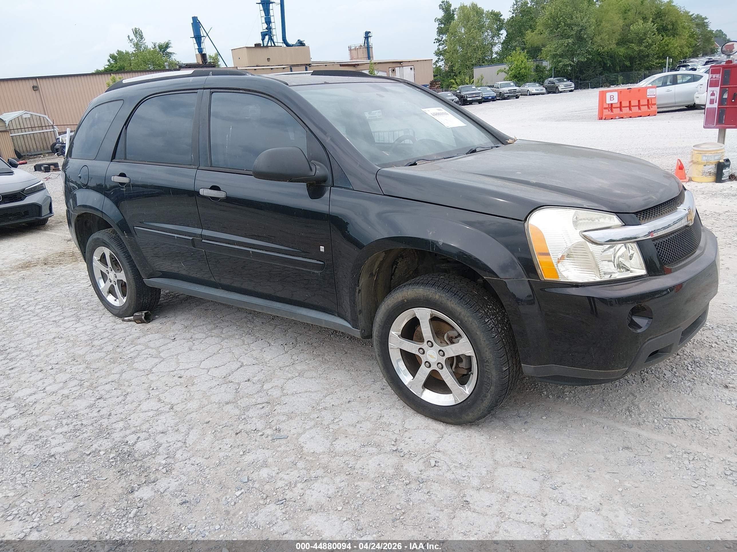 2007 Chevrolet Equinox Ls Black vin: 2CNDL13F476054574