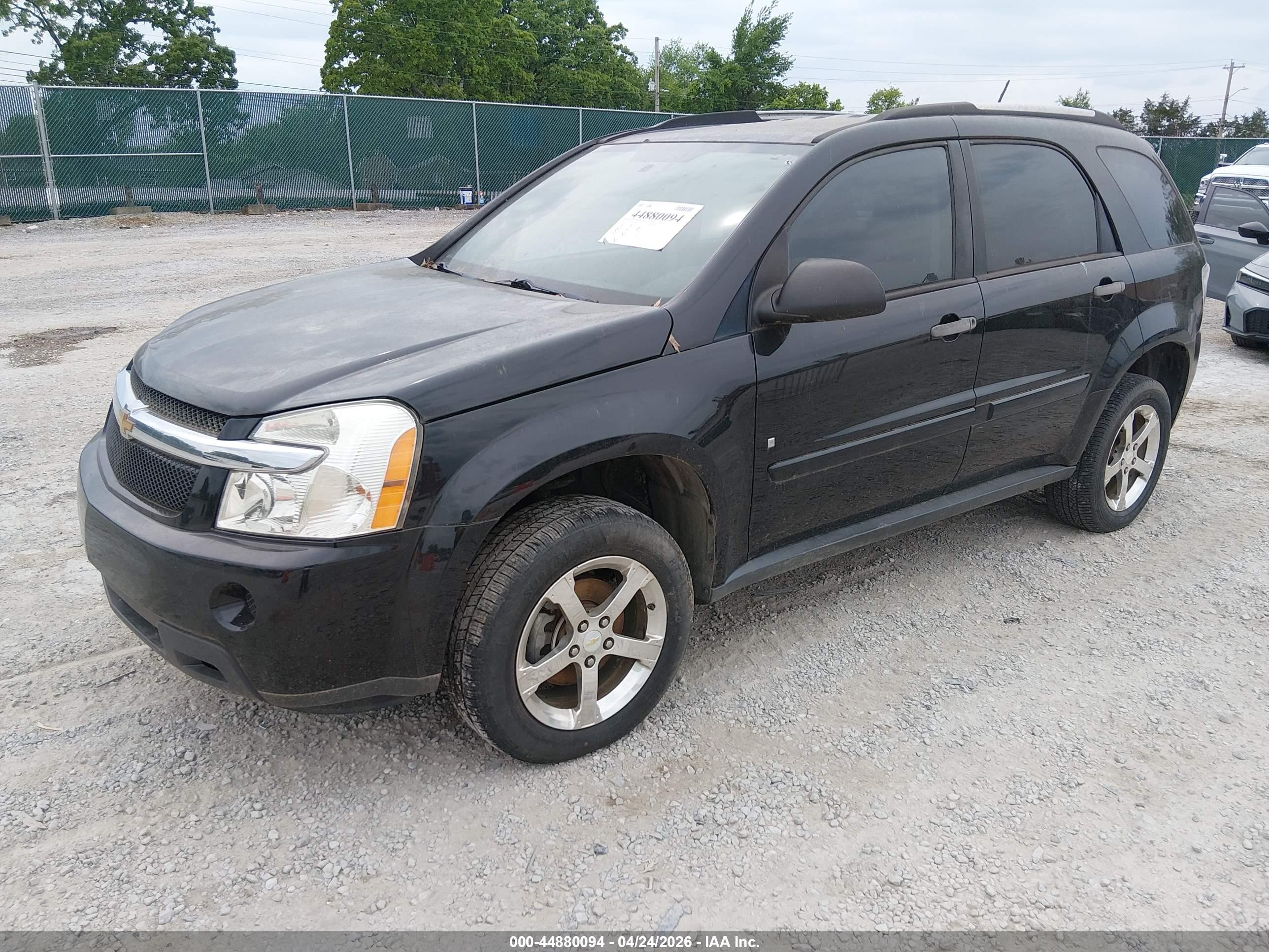 2007 Chevrolet Equinox Ls Black vin: 2CNDL13F476054574