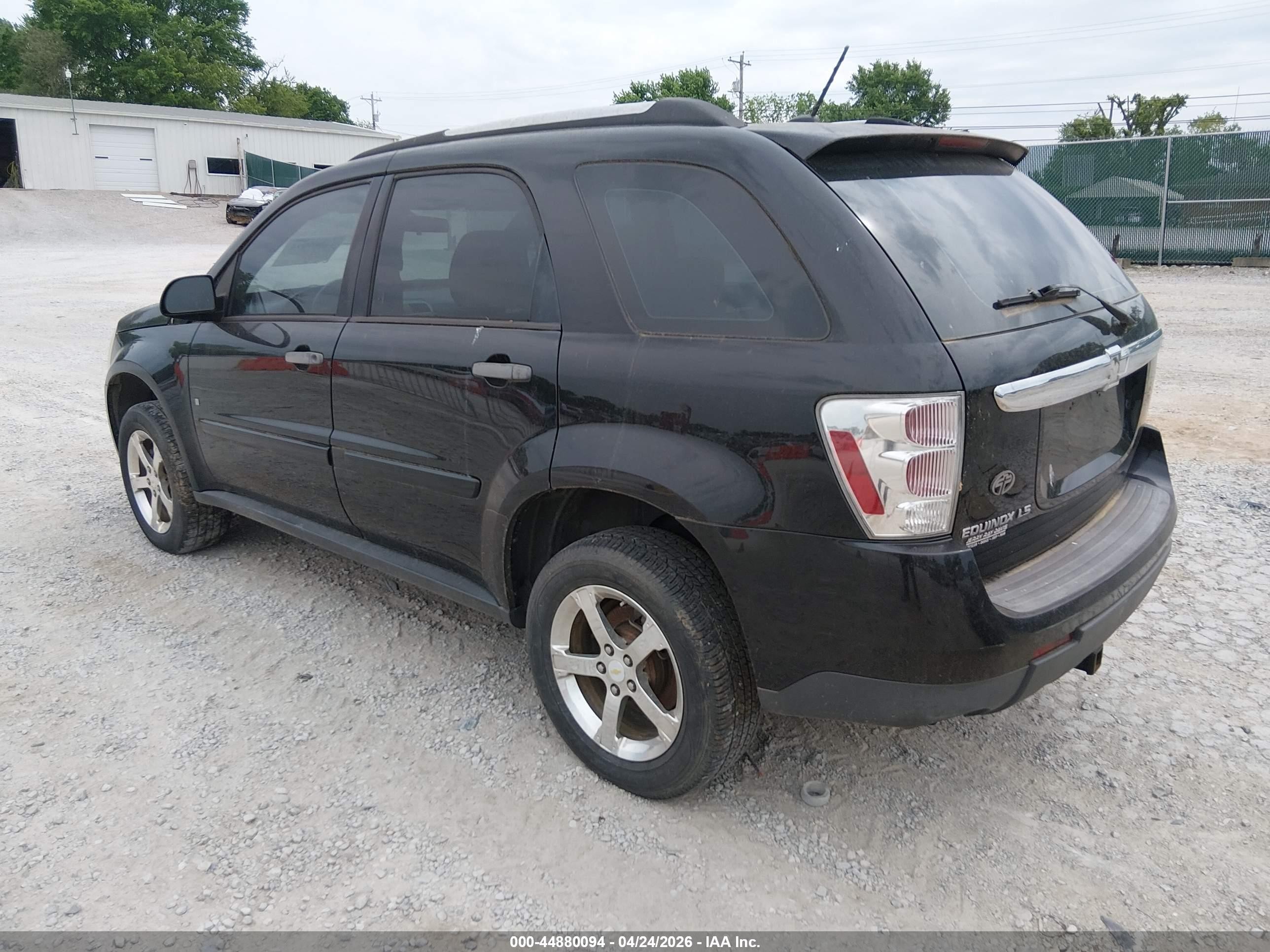2007 Chevrolet Equinox Ls Black vin: 2CNDL13F476054574
