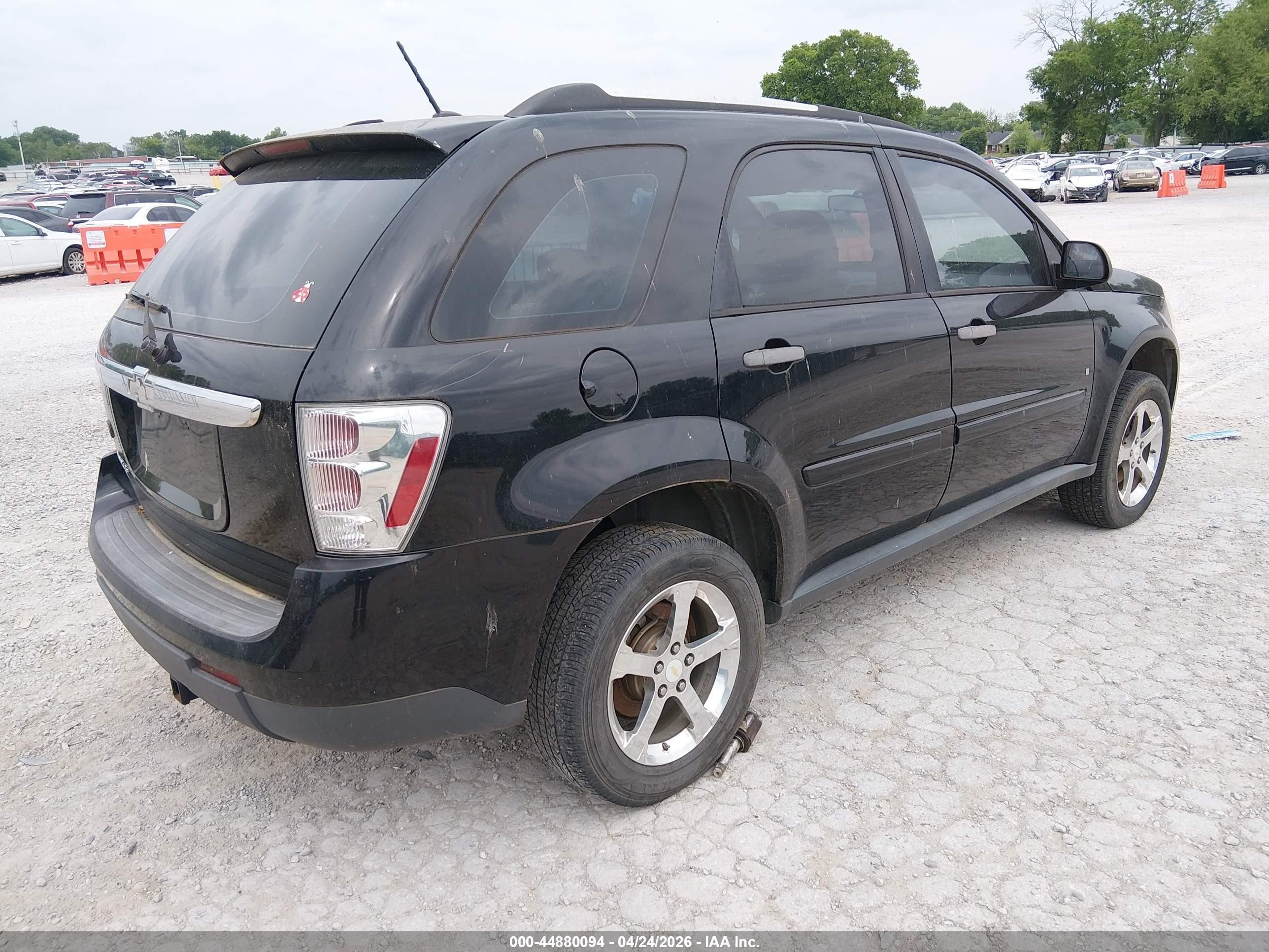 2007 Chevrolet Equinox Ls Black vin: 2CNDL13F476054574